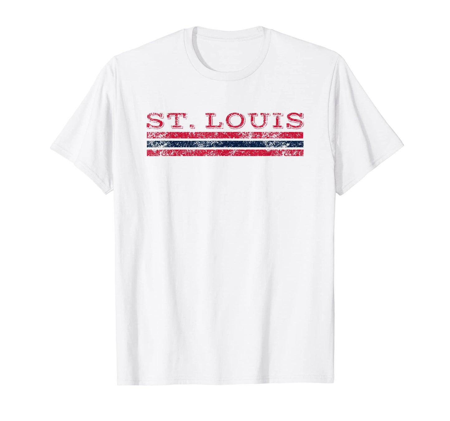 St Louis Missouri Weathered Stripe T-Shirt - Aesthetic Graphic Men Women - T-Shirt, Sweatshirt, Hoodie