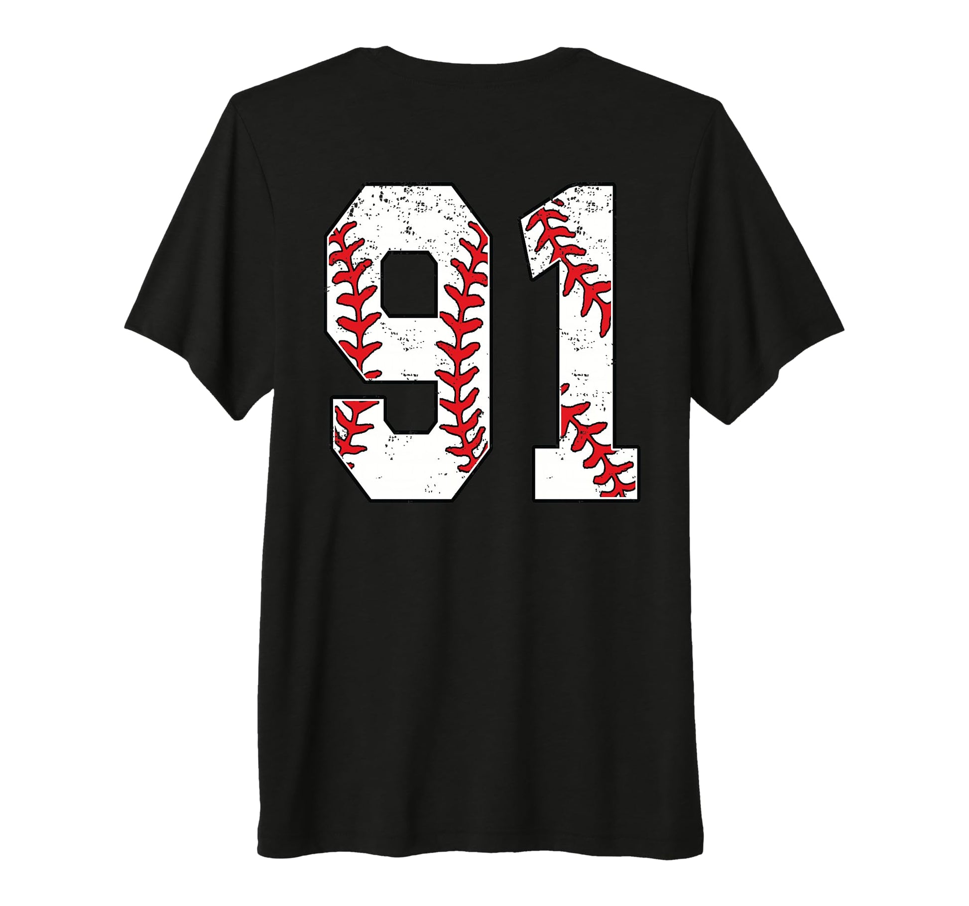 Number 91 Baseball Jersey Number 91 T-Shirt - Custom Art Print for Adults - T-Shirt, Sweatshirt, Hoodie