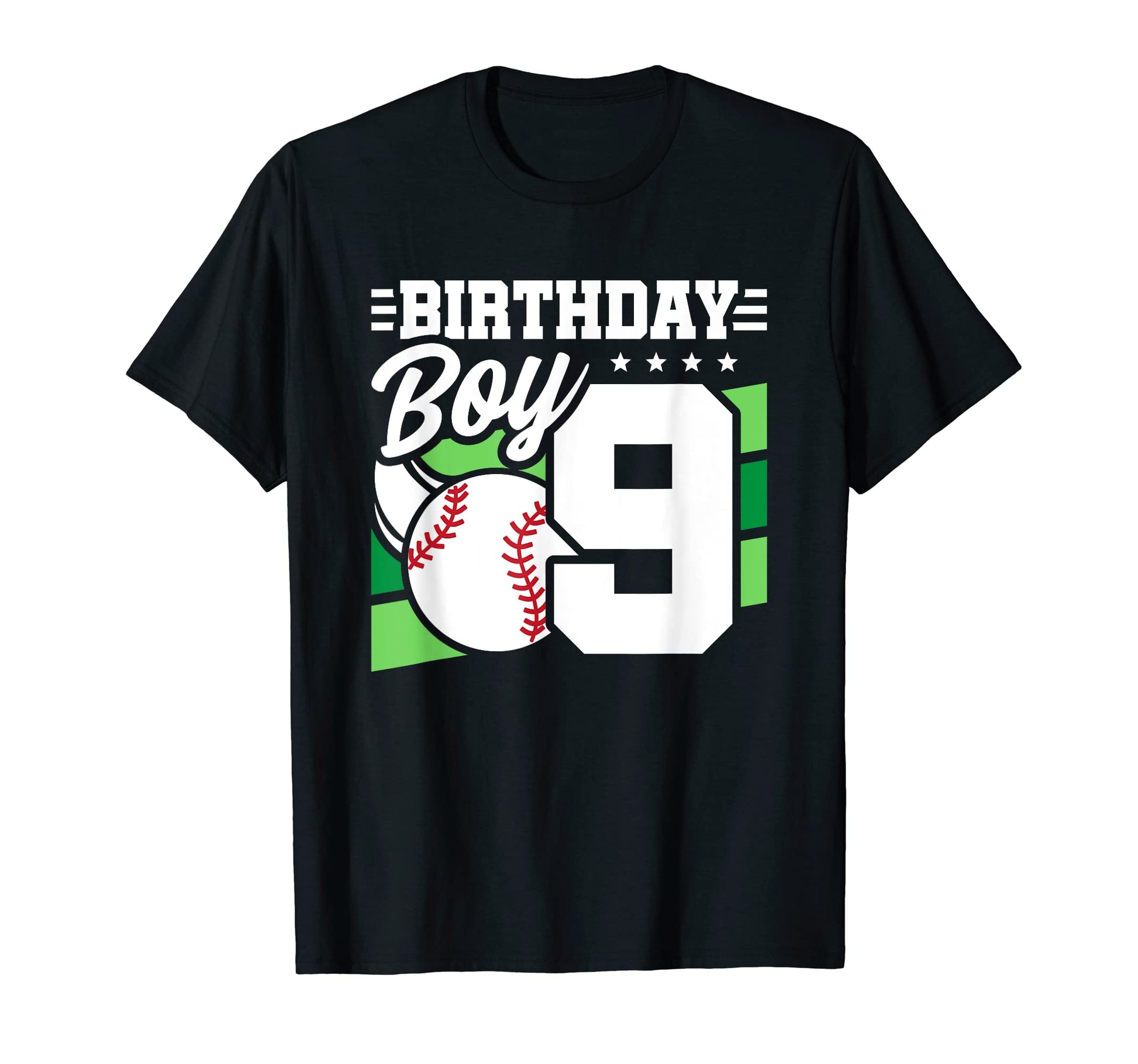 9Th Birthday Baseball Birthday Party T-Shirt - Trendy Graphic for Adults - T-Shirt, Sweatshirt, Hoodie