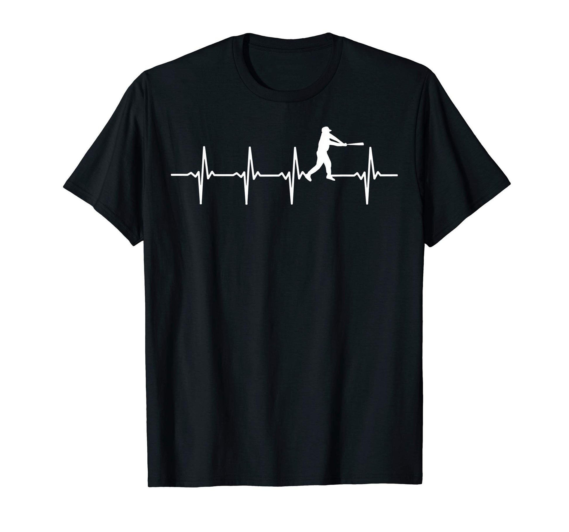Baseball Heartbeat Gift Baseball T-Shirt - Trendy Graphic for Adults - T-Shirt, Sweatshirt, Hoodie