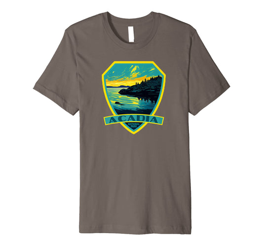 Acadia National Park Wpa Badge T-Shirt - Fun Novelty Design Unisex - T-Shirt, Sweatshirt, Hoodie