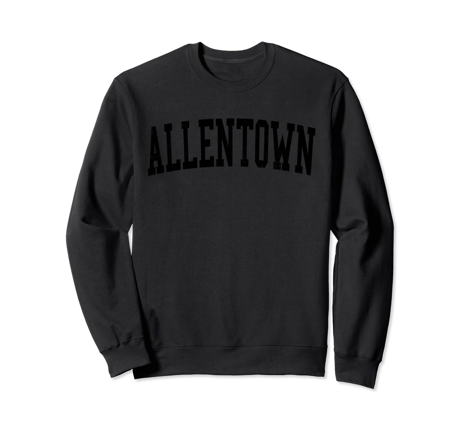 Allentown Pa Distressed Black Varsity Sweatshirt - Unique Graphic Men Women - T-Shirt, Sweatshirt, Hoodie