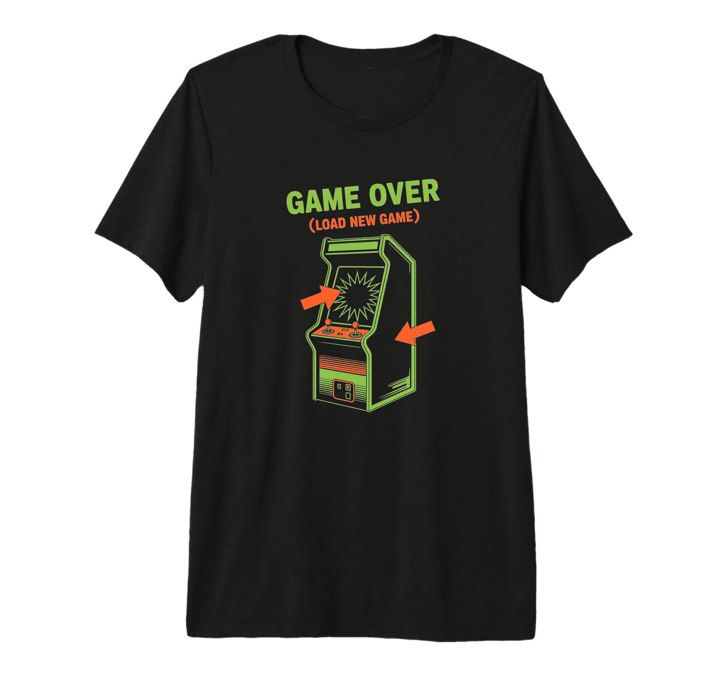 Game Over Load New Game Arcade Gamer Tri T-Shirt - Minimalist Print Unisex - T-Shirt, Sweatshirt, Hoodie