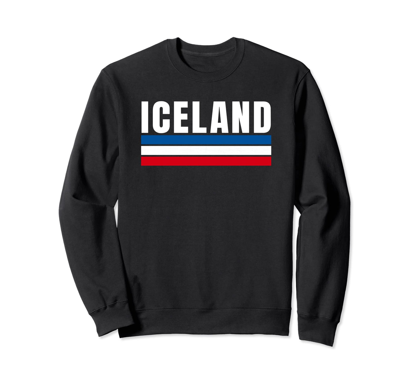 Iceland Blue White Red Icelander Fan Sweatshirt - Streetwear Style Unisex - T-Shirt, Sweatshirt, Hoodie