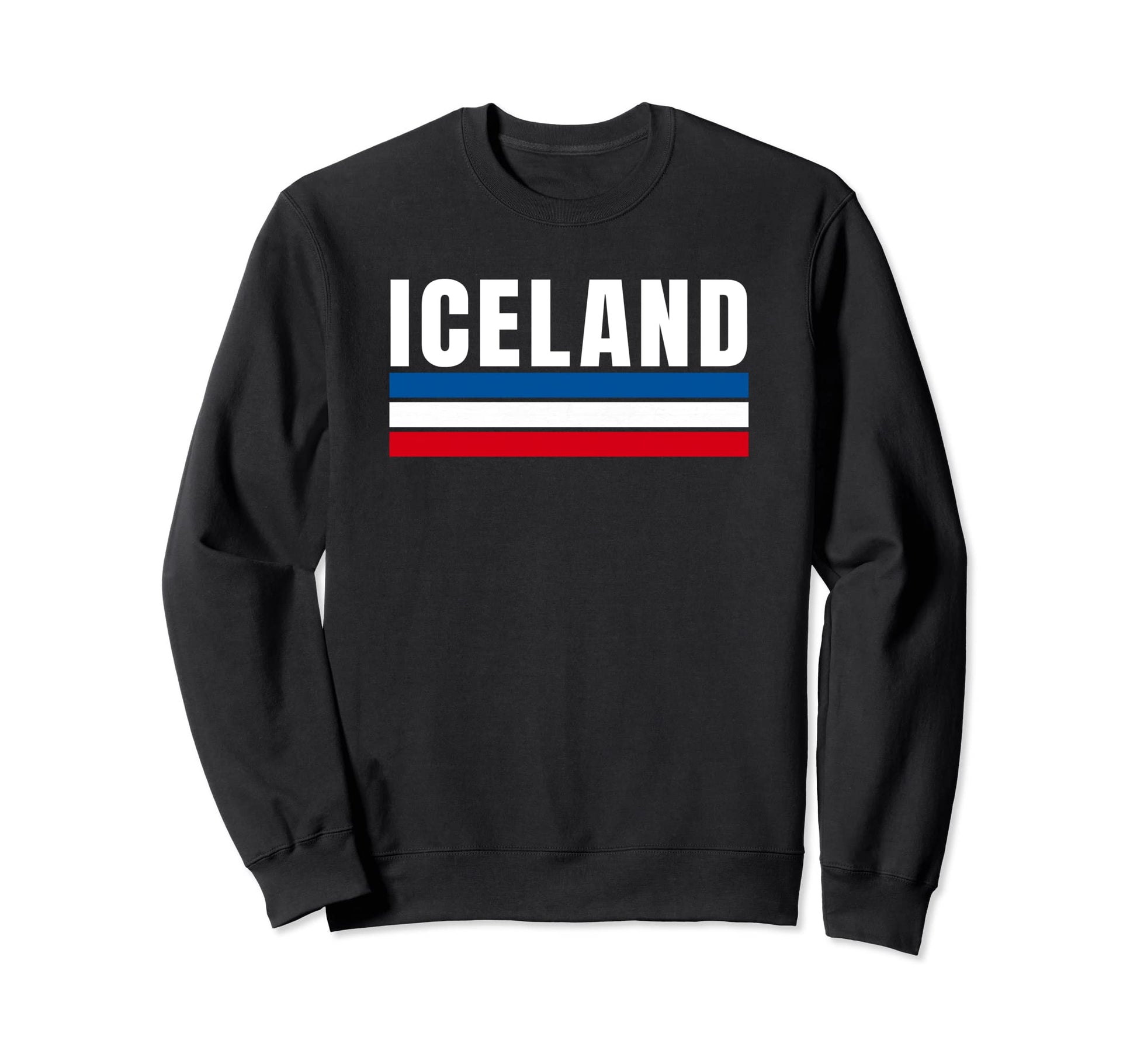 Iceland Blue White Red Icelander Fan Sweatshirt - Streetwear Style Unisex - T-Shirt, Sweatshirt, Hoodie