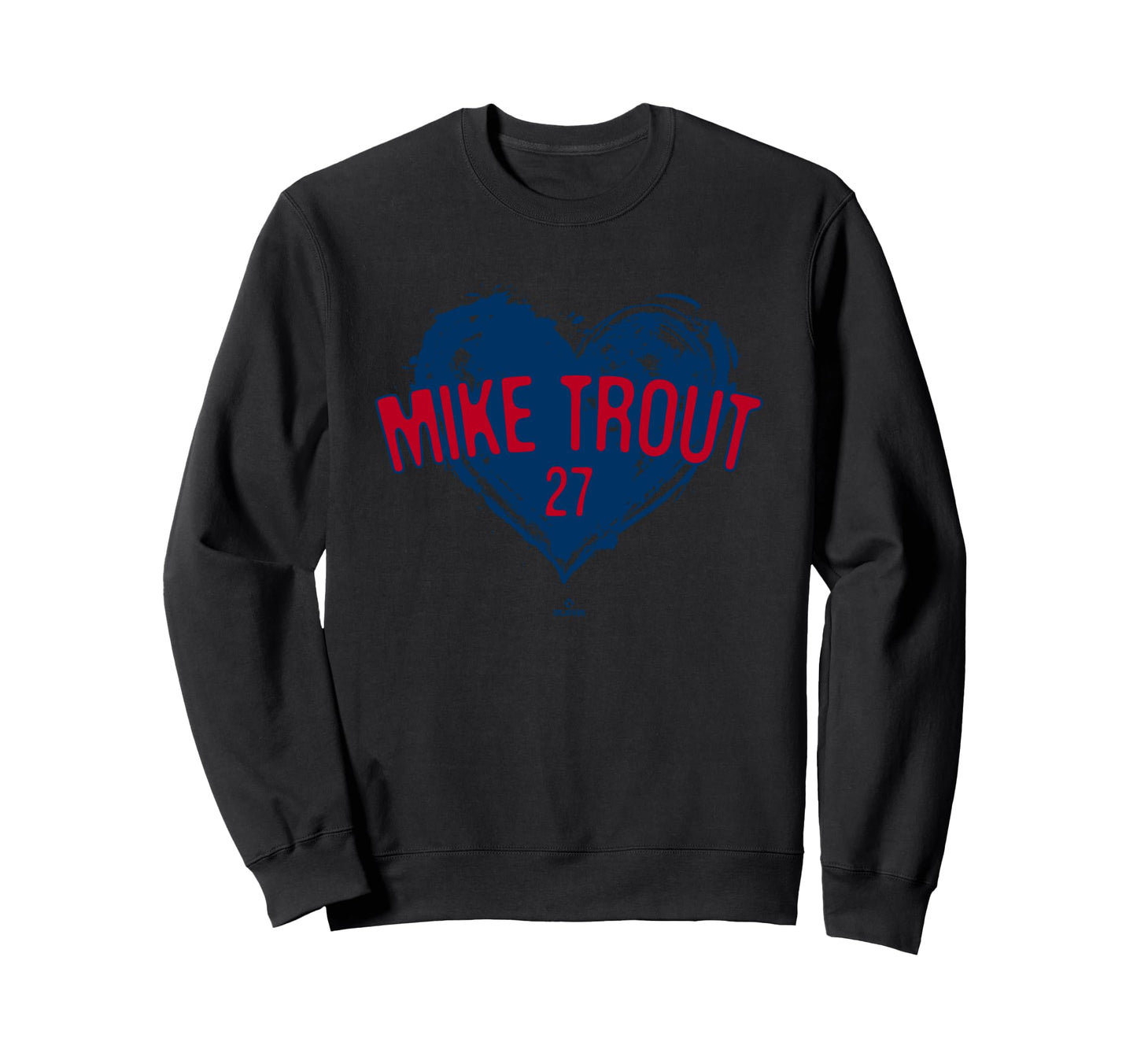 Distressed Heart Mike Trout Los Sweatshirt - Unique Graphic for Adults - T-Shirt, Sweatshirt, Hoodie