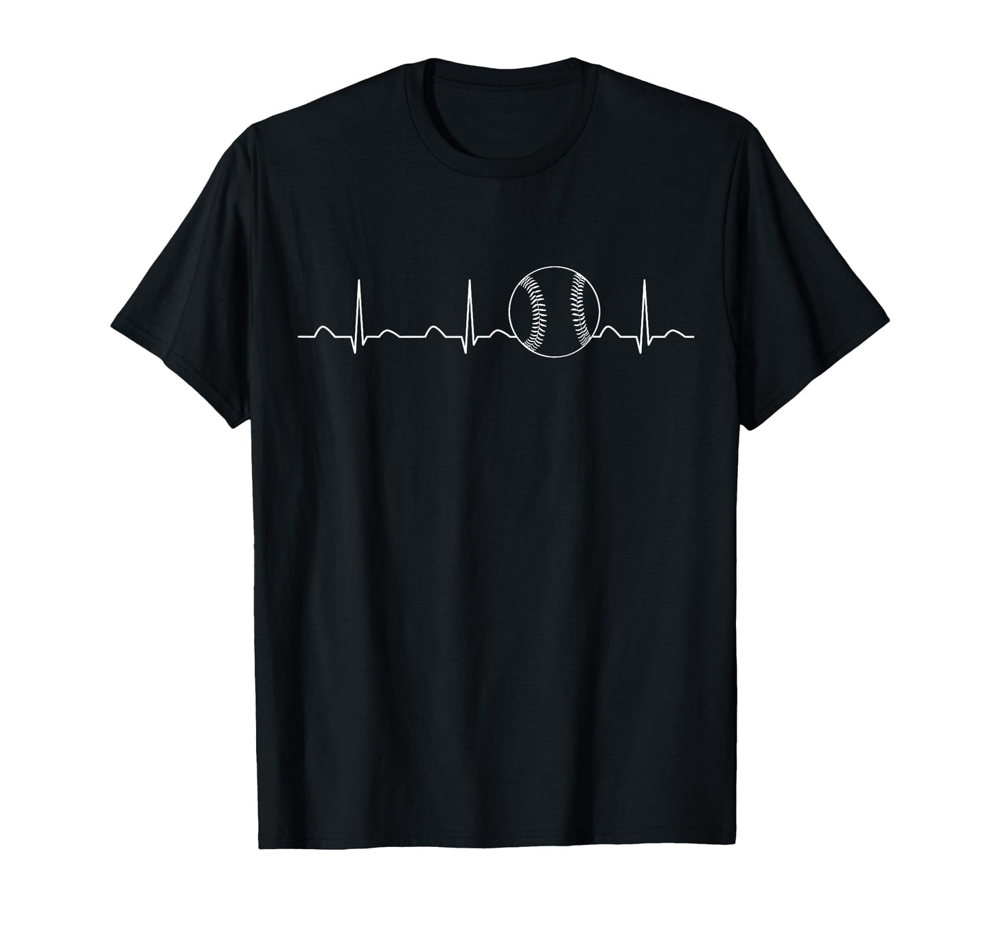 Baseball Heartbeat Love Baseball Mom T-Shirt - Custom Art Print Men Women - T-Shirt, Sweatshirt, Hoodie