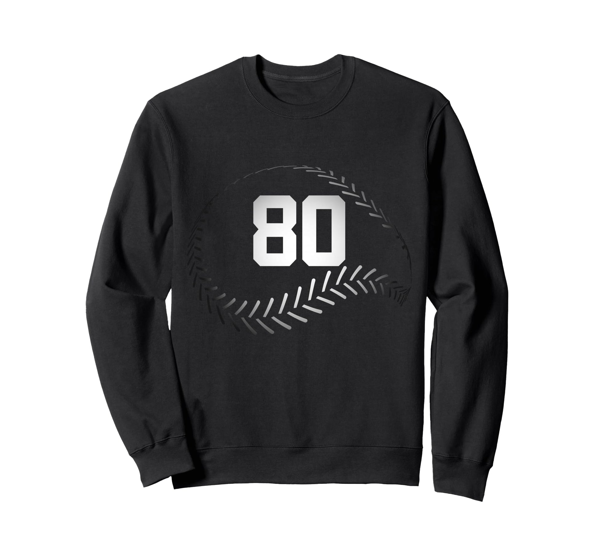 Number 80 Years Baseball 80Th Sweatshirt - Unique Graphic for Adults - T-Shirt, Sweatshirt, Hoodie