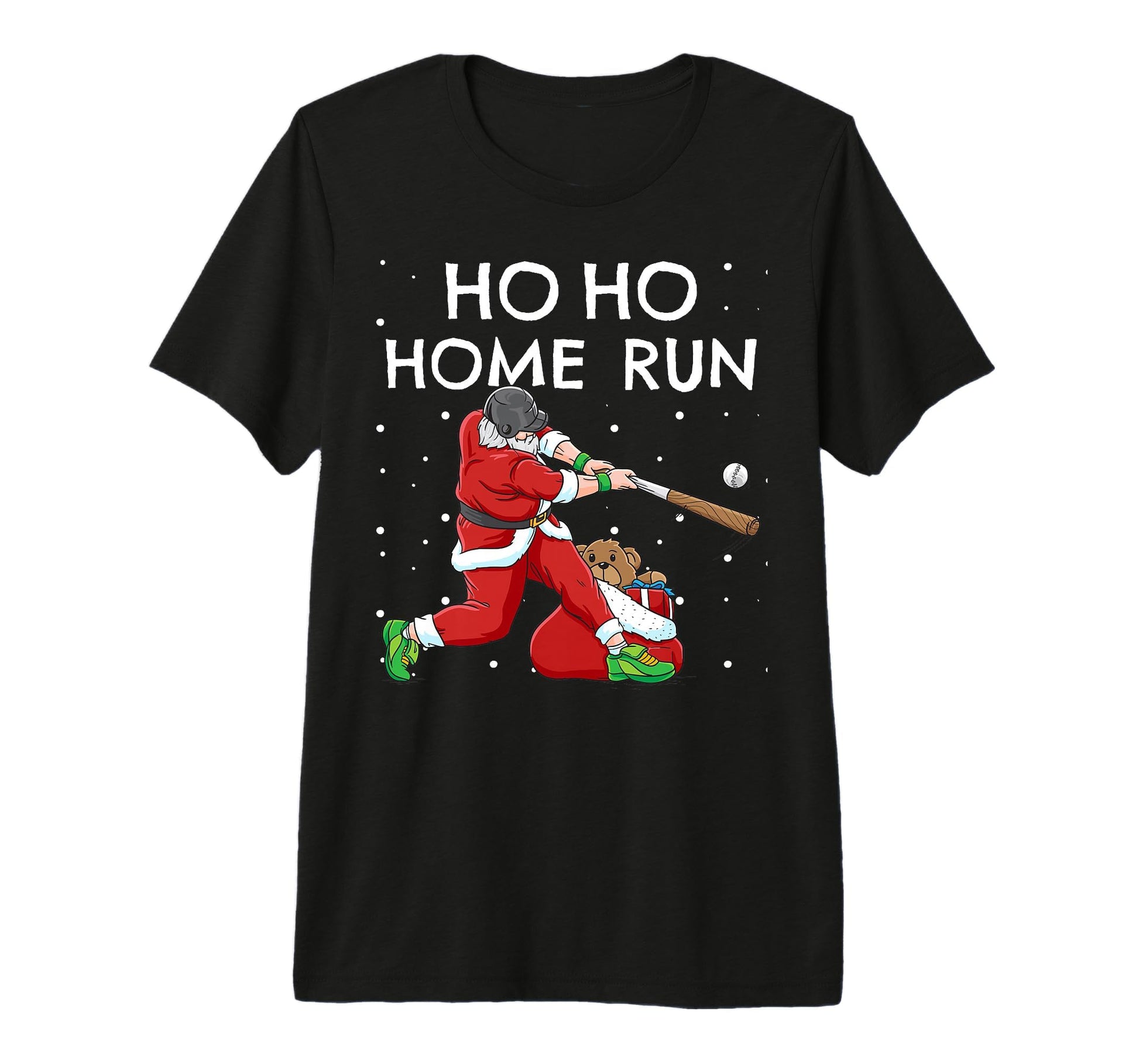 Baseball Ho Ho Home Run Funny T-Shirt - Streetwear Style Unisex - T-Shirt, Sweatshirt, Hoodie