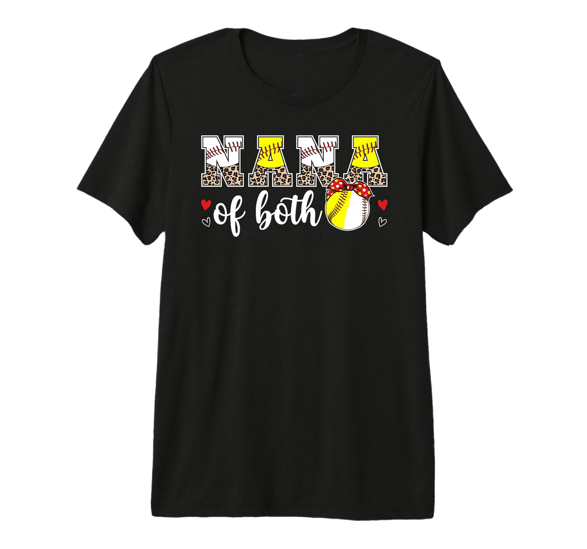 Nana Both Leopard Baseball Softball T-Shirt - Novelty Apparel for Adults - T-Shirt, Sweatshirt, Hoodie