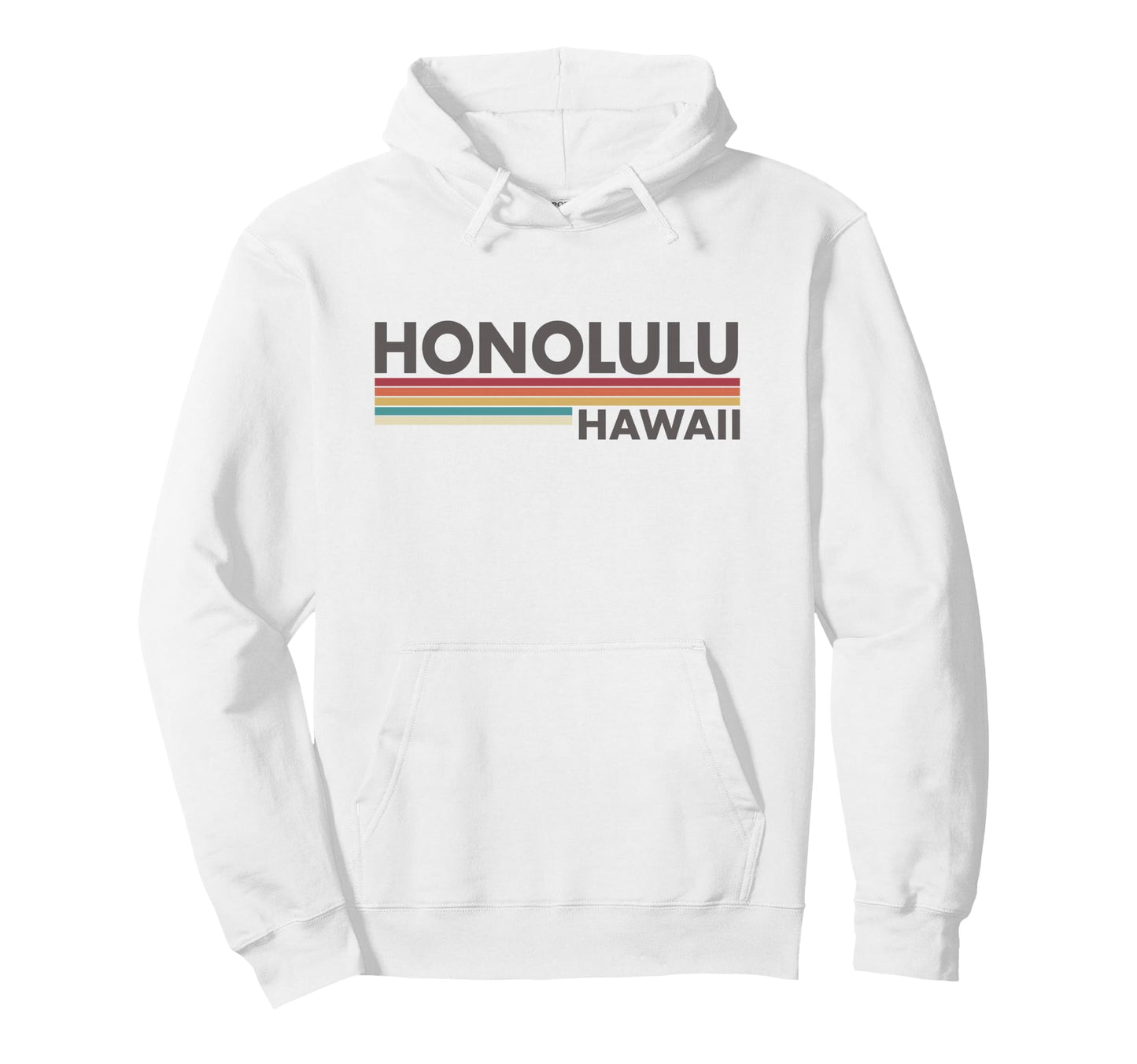 Honolulu Hawaii Stripes Hoodie - Streetwear Style Unisex - T-Shirt, Sweatshirt, Hoodie