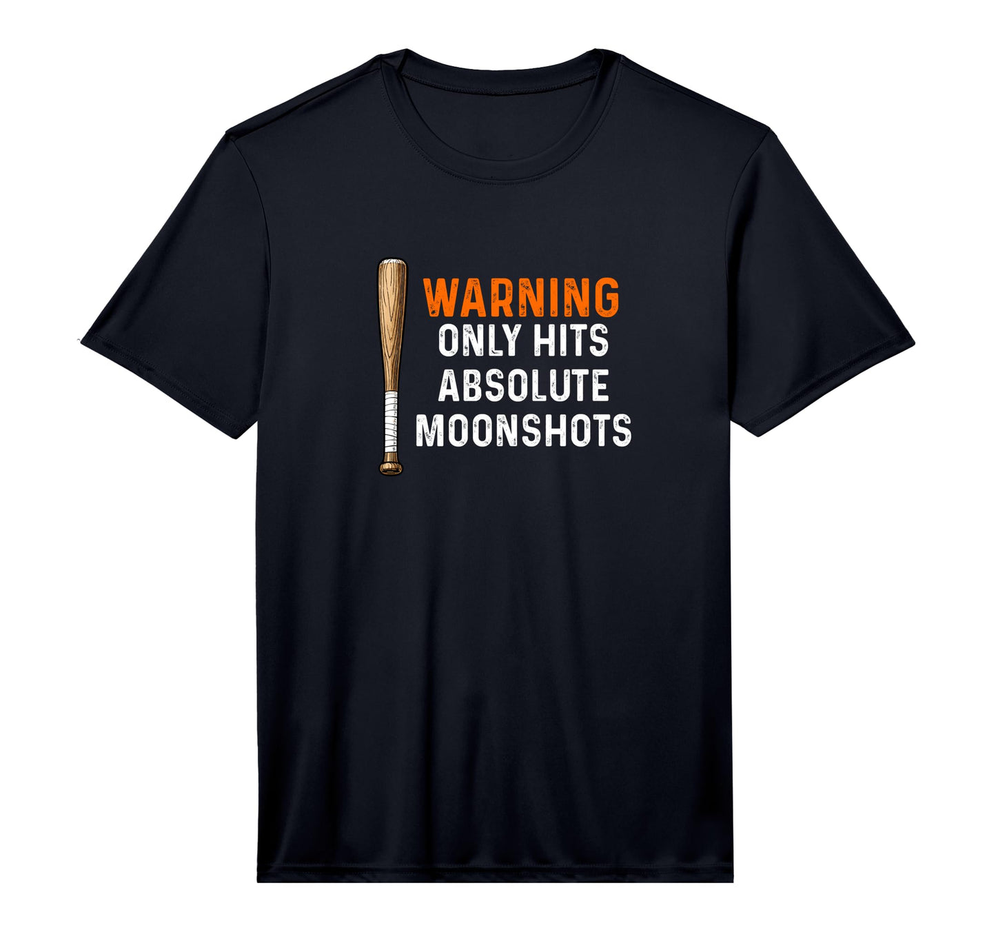 Warning Only Hits Moonshots Baseball T-Shirt - Streetwear Style Men Women - T-Shirt, Sweatshirt, Hoodie