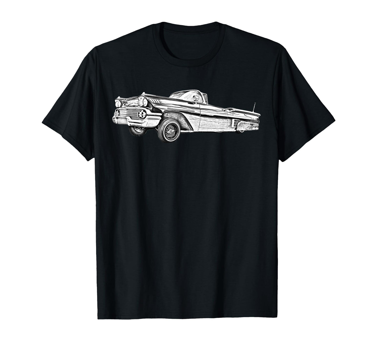 58 Impala Lowrider Cruise Car T-Shirt - Fun Novelty Design for Adults - T-Shirt, Sweatshirt, Hoodie