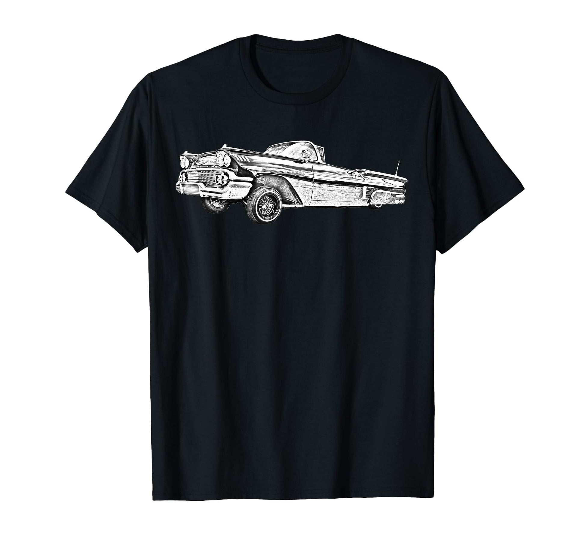 58 Impala Lowrider Cruise Car T-Shirt - Fun Novelty Design for Adults - T-Shirt, Sweatshirt, Hoodie