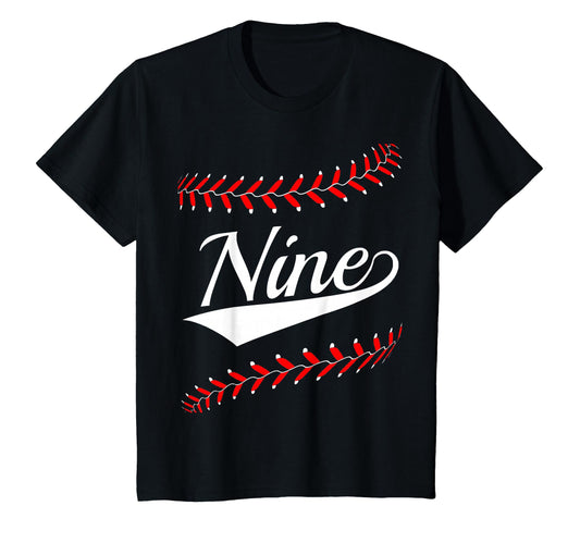 9 Year Old 9Th Baseball Softball T-Shirt - Aesthetic Graphic Unisex - T-Shirt, Sweatshirt, Hoodie