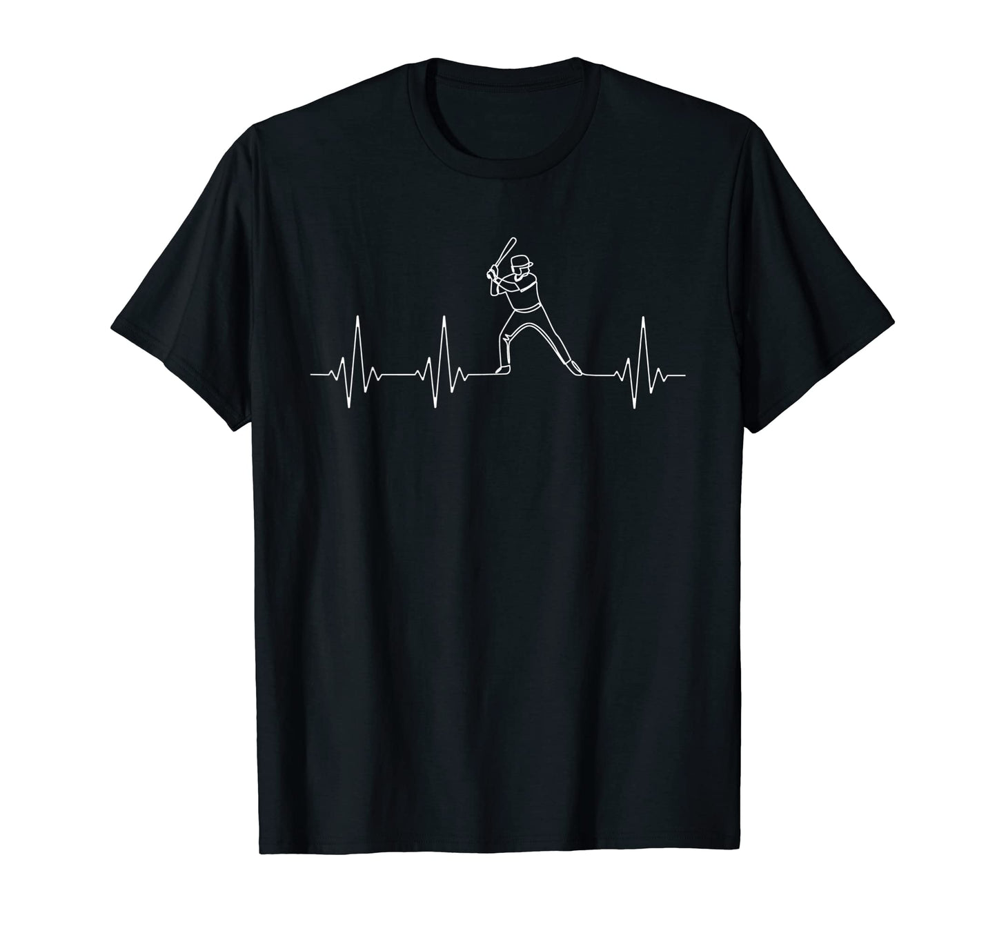 Simple Heartbeat Baseball Love T-Shirt - Streetwear Style Men Women - T-Shirt, Sweatshirt, Hoodie