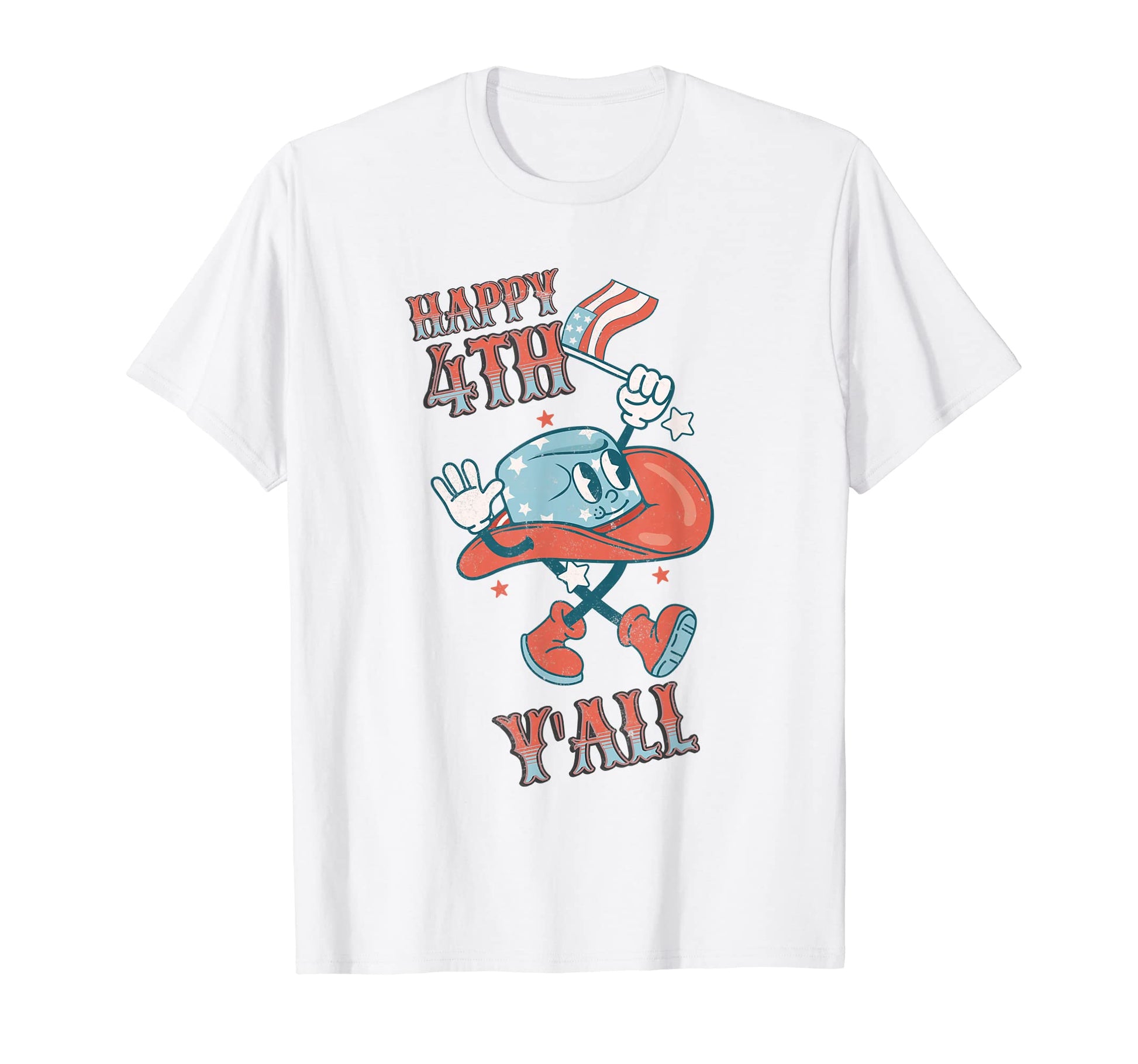 Happy 4Th Yall Funny Western 4Th July T-Shirt - Custom Art Print Unisex - T-Shirt, Sweatshirt, Hoodie