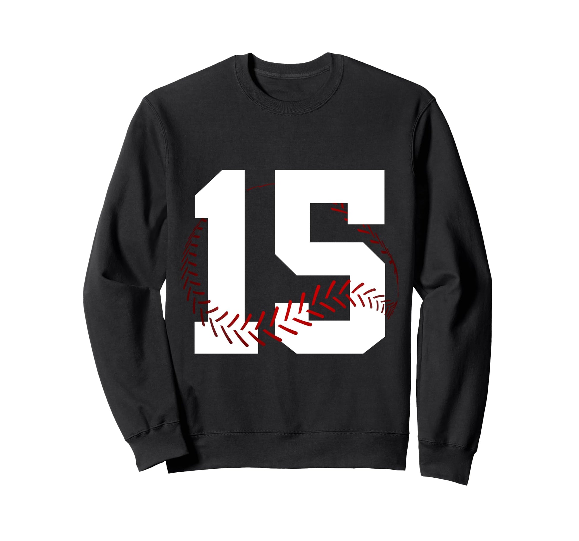Number 15 Years Baseball 15Th Sweatshirt - Novelty Apparel for Adults - T-Shirt, Sweatshirt, Hoodie