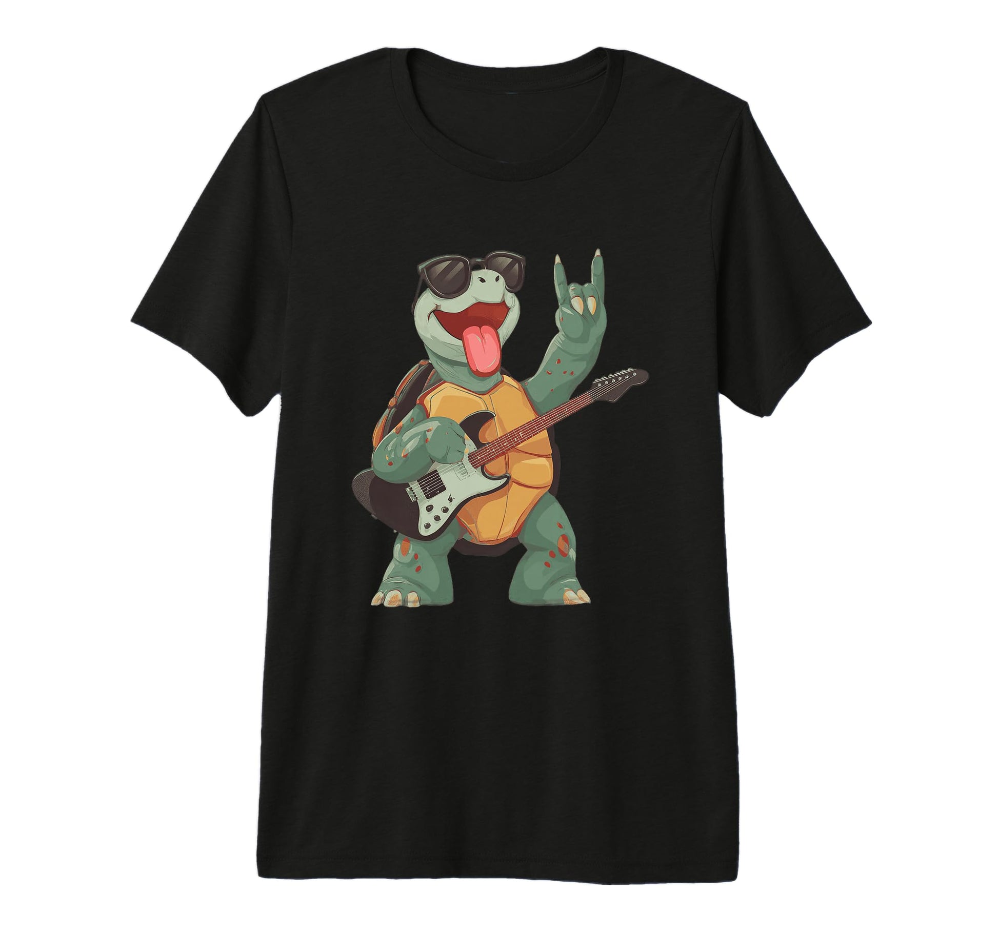 Funny Turtle Rock Guitarist Animal T-Shirt - Aesthetic Graphic Men Women - T-Shirt, Sweatshirt, Hoodie