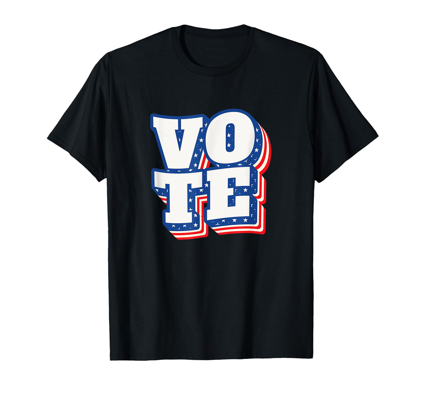 Vote Stars Stripes Vote American T-Shirt - Minimalist Print for Adults - T-Shirt, Sweatshirt, Hoodie