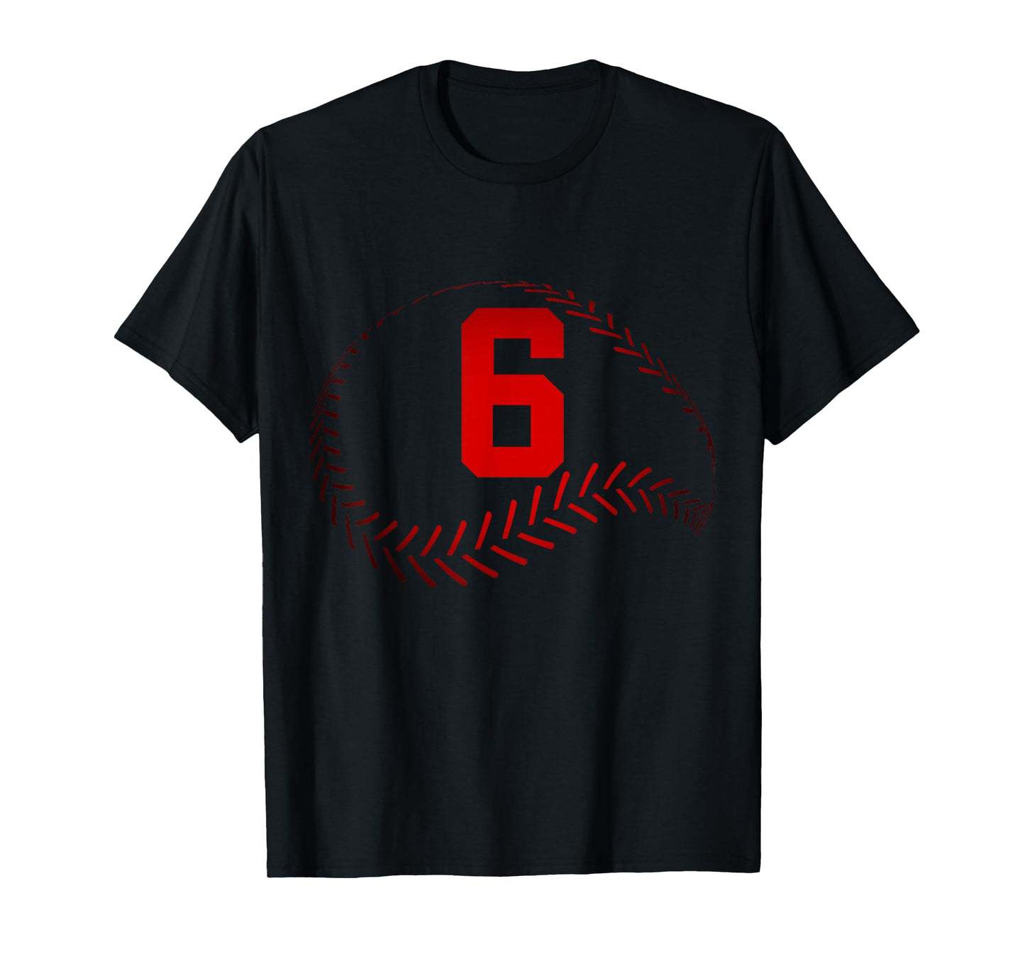 Number 6 Years Baseball 6Th Birthday T-Shirt - Custom Art Print Men Women - T-Shirt, Sweatshirt, Hoodie