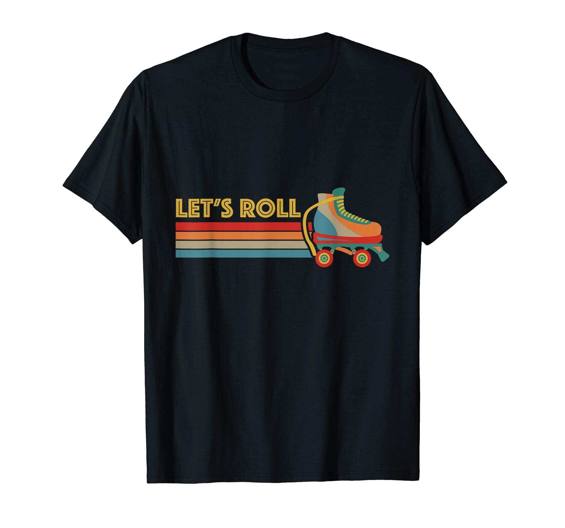 Lets Roll Roller Skates Ring Old School T-Shirt - Aesthetic Graphic Unisex - T-Shirt, Sweatshirt, Hoodie