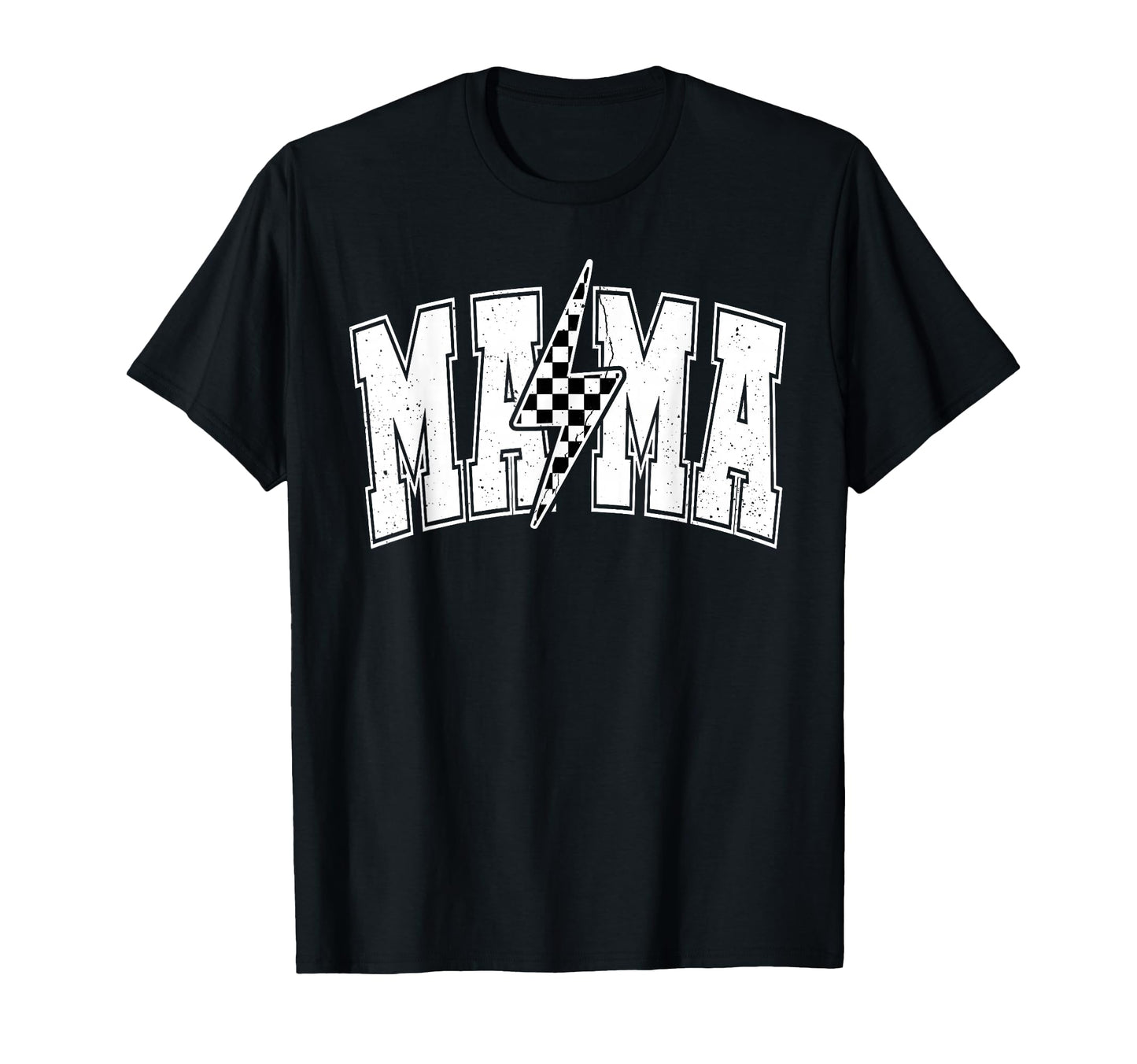 Mama Lightning Bolt Checkered Mothers T-Shirt - Streetwear Style Unisex - T-Shirt, Sweatshirt, Hoodie
