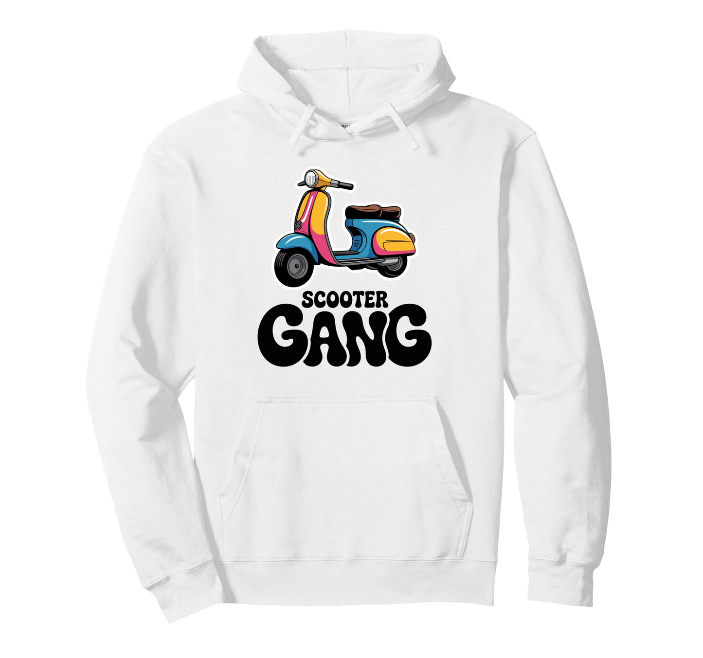 Scooter Gang Rider Crew Hoodie - Trendy Graphic for Adults - T-Shirt, Sweatshirt, Hoodie