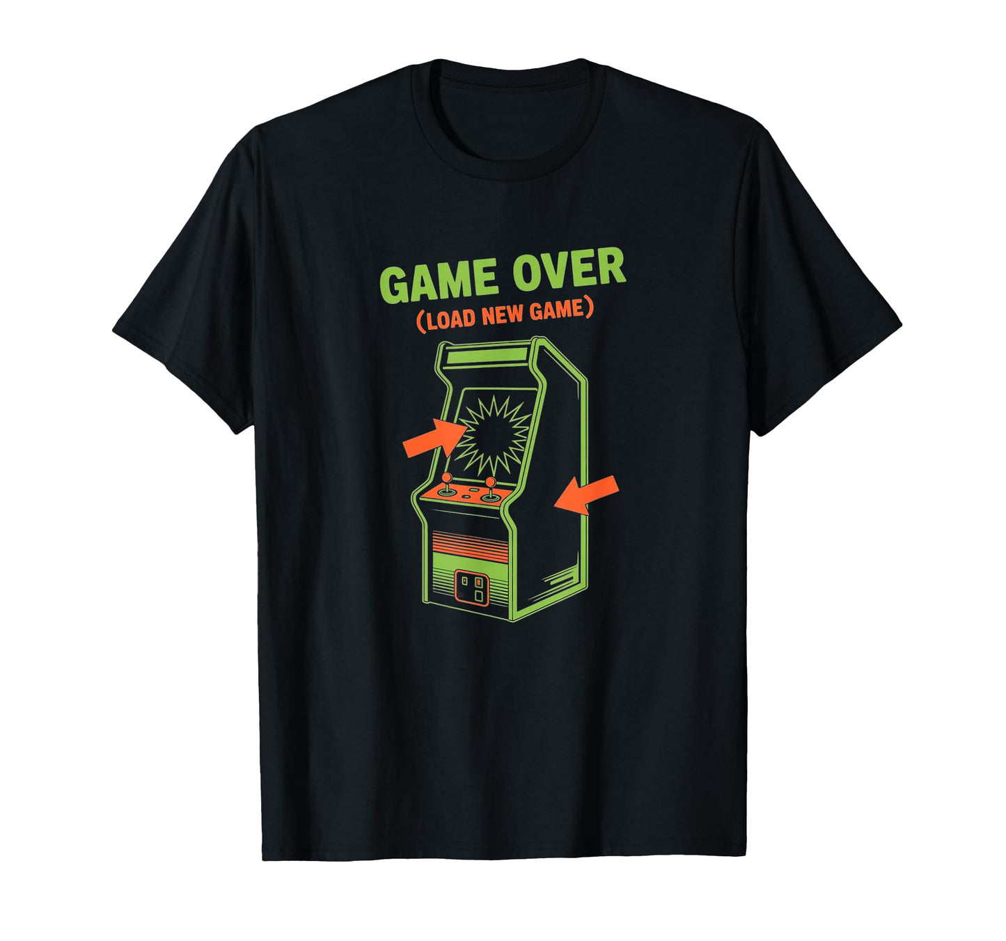 Game Over Load New Game Arcade Gamer T-Shirt - Unique Graphic Men Women - T-Shirt, Sweatshirt, Hoodie