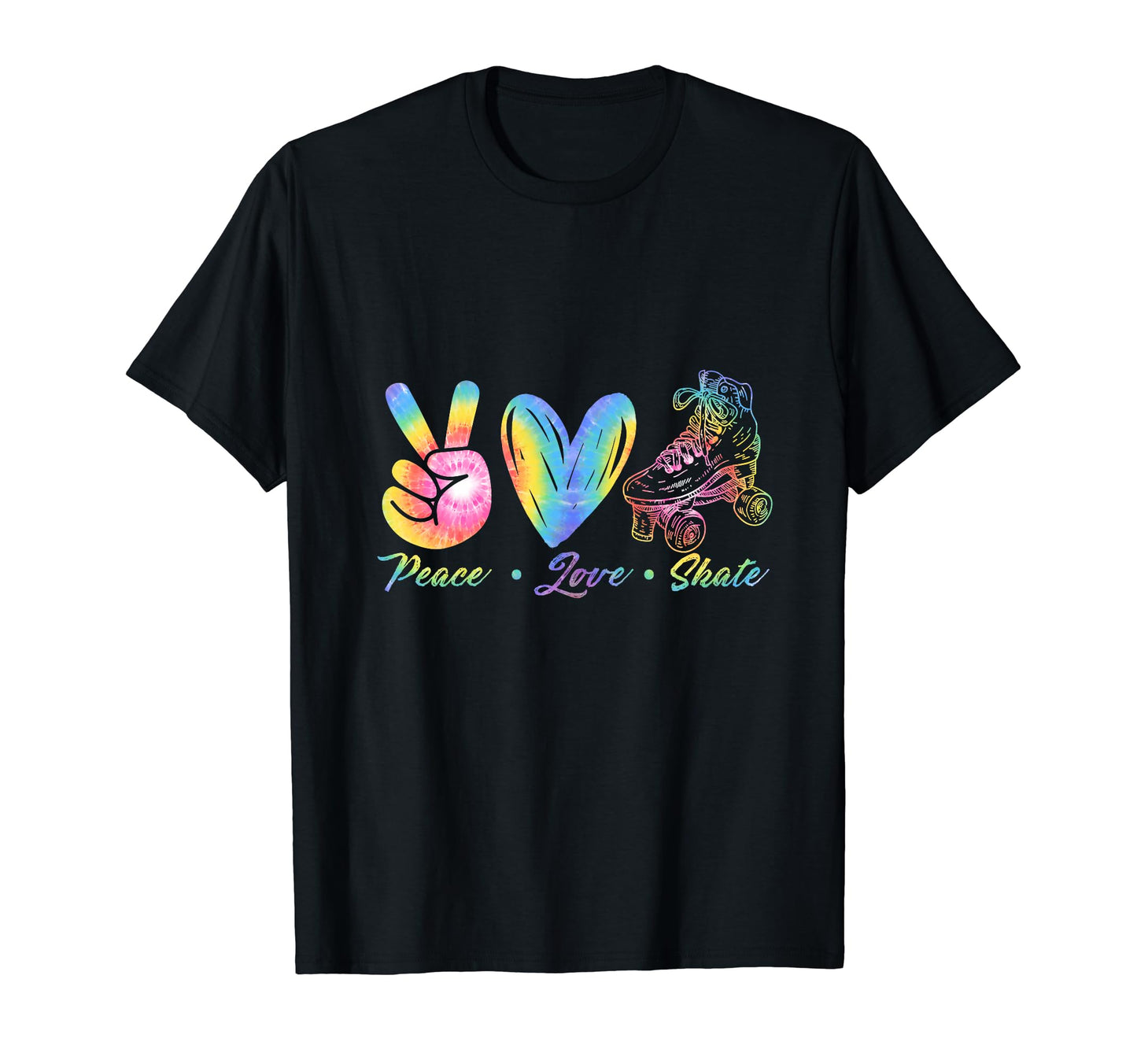 Peace Love Skate Roller Skating Peace T-Shirt - Novelty Apparel Men Women - T-Shirt, Sweatshirt, Hoodie