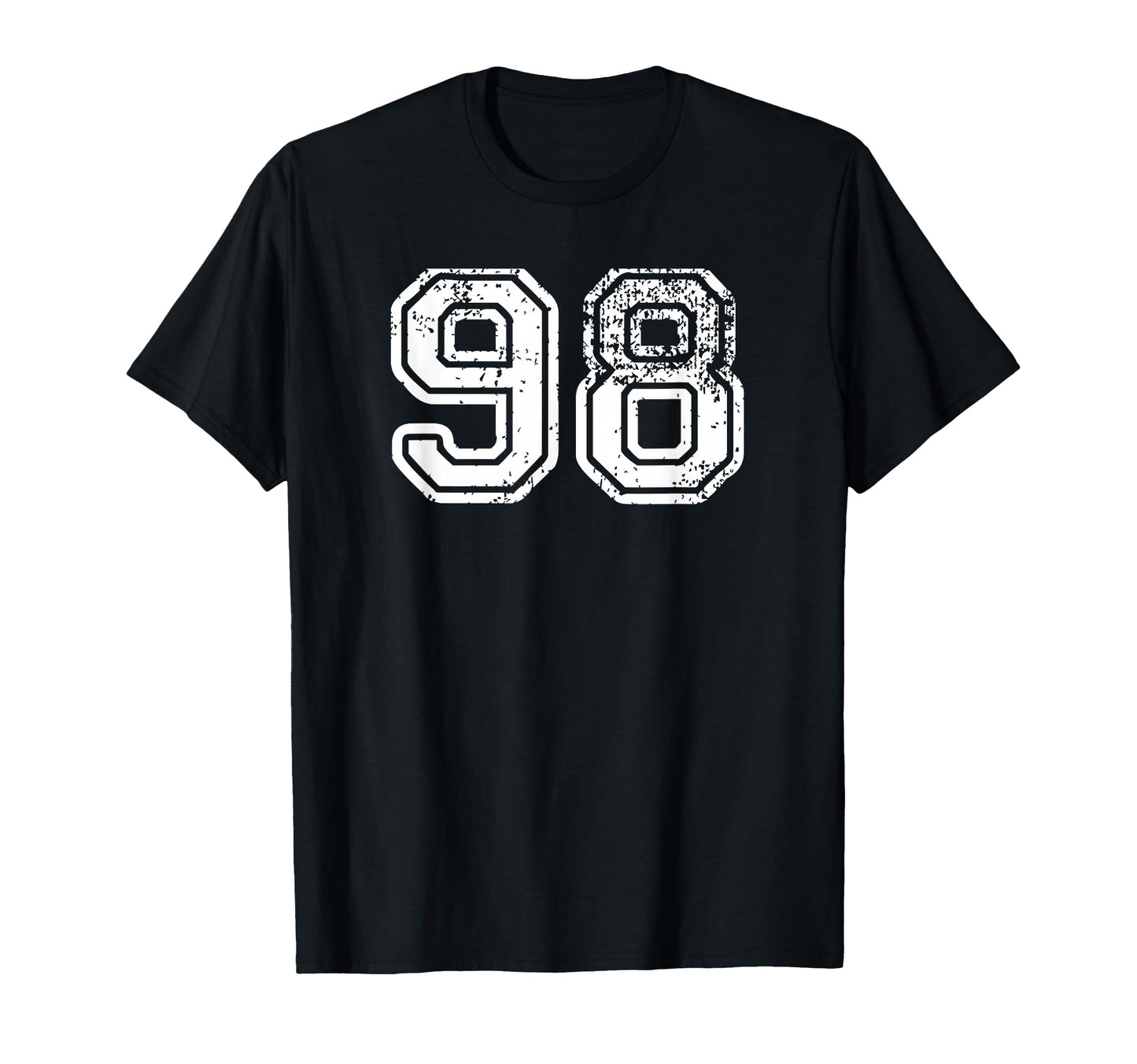 Number 98 Baseball Football Soccer T-Shirt - Casual Everyday Wear Unisex - T-Shirt, Sweatshirt, Hoodie