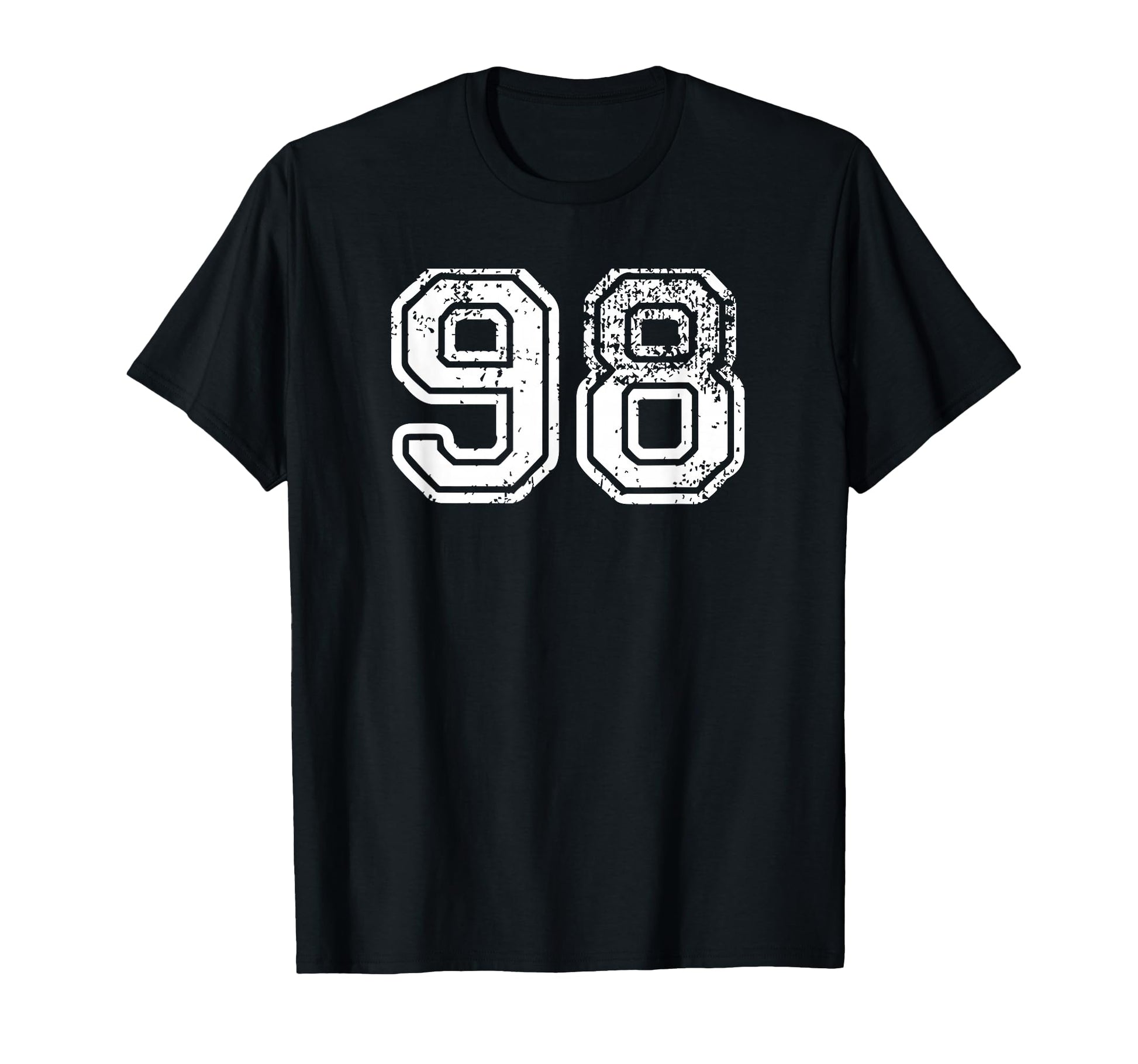 Number 98 Baseball Football Soccer T-Shirt - Casual Everyday Wear Unisex - T-Shirt, Sweatshirt, Hoodie