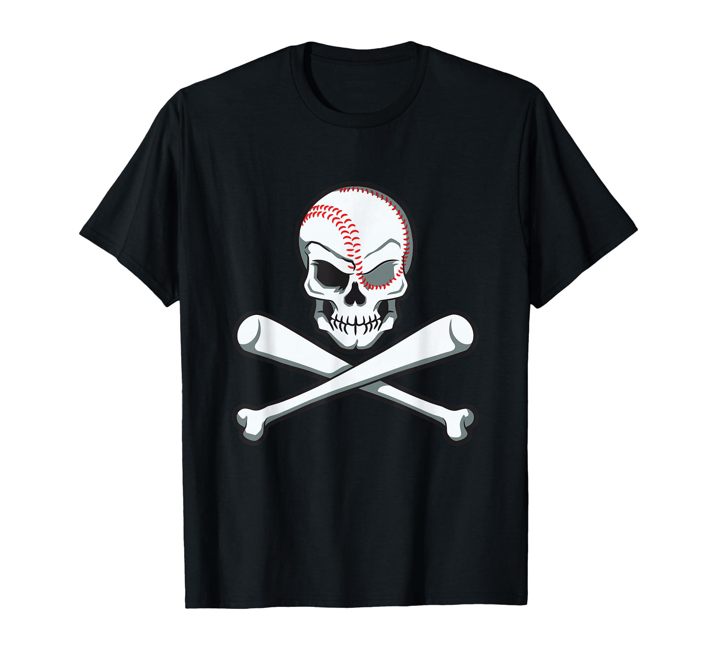 Halloween Baseball Player Scary T-Shirt - Fun Novelty Design Men Women - T-Shirt, Sweatshirt, Hoodie
