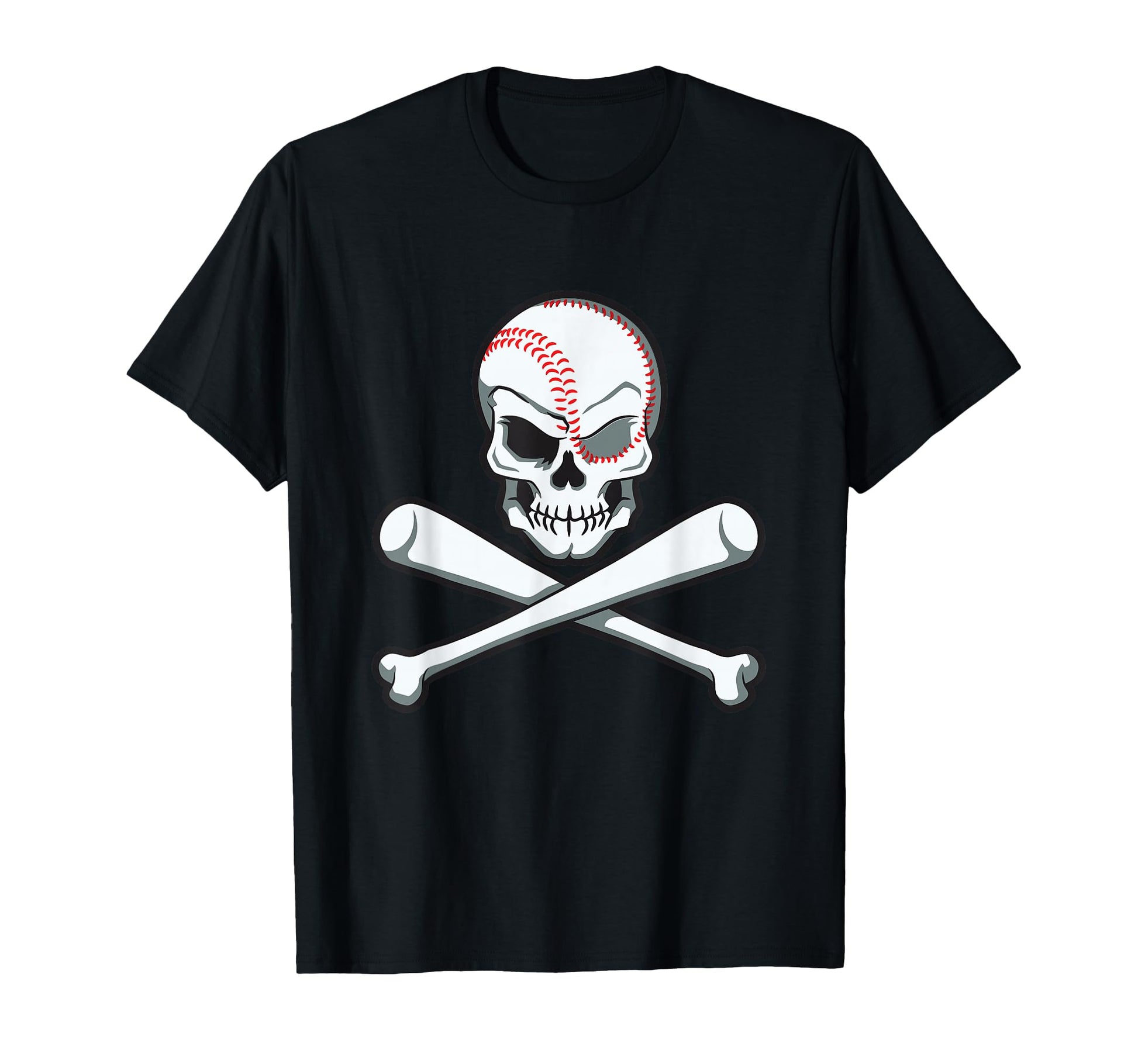 Halloween Baseball Player Scary T-Shirt - Fun Novelty Design Men Women - T-Shirt, Sweatshirt, Hoodie