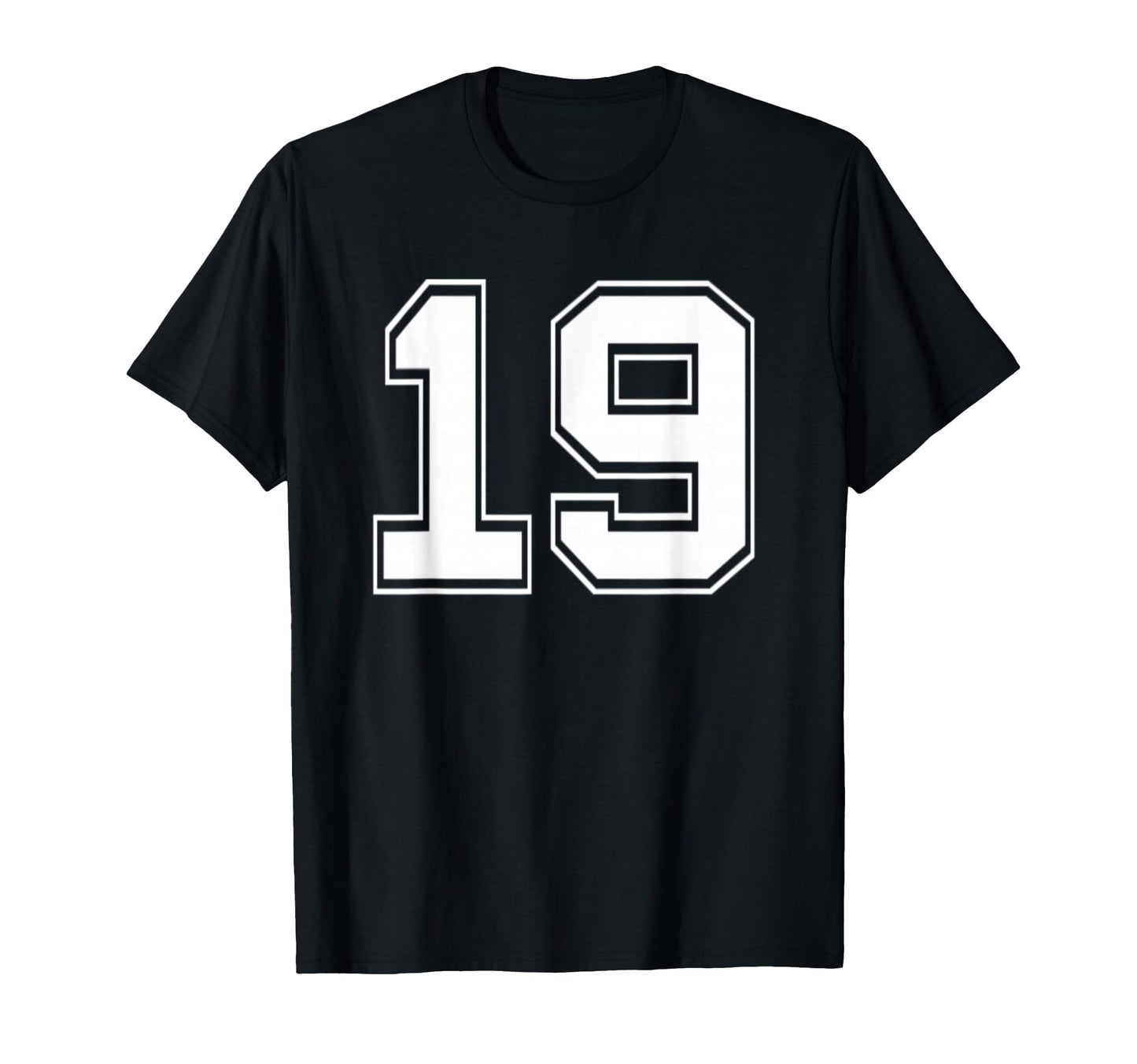 Number 19 Baseball Football Soccer T-Shirt - Casual Everyday Wear Unisex - T-Shirt, Sweatshirt, Hoodie