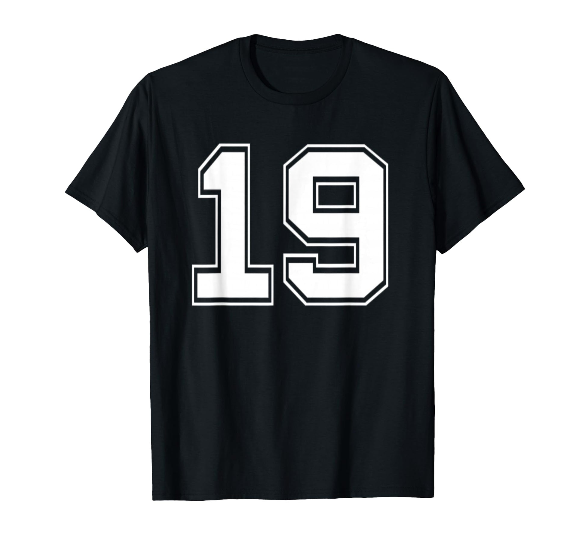 Number 19 Baseball Football Soccer T-Shirt - Casual Everyday Wear Unisex - T-Shirt, Sweatshirt, Hoodie