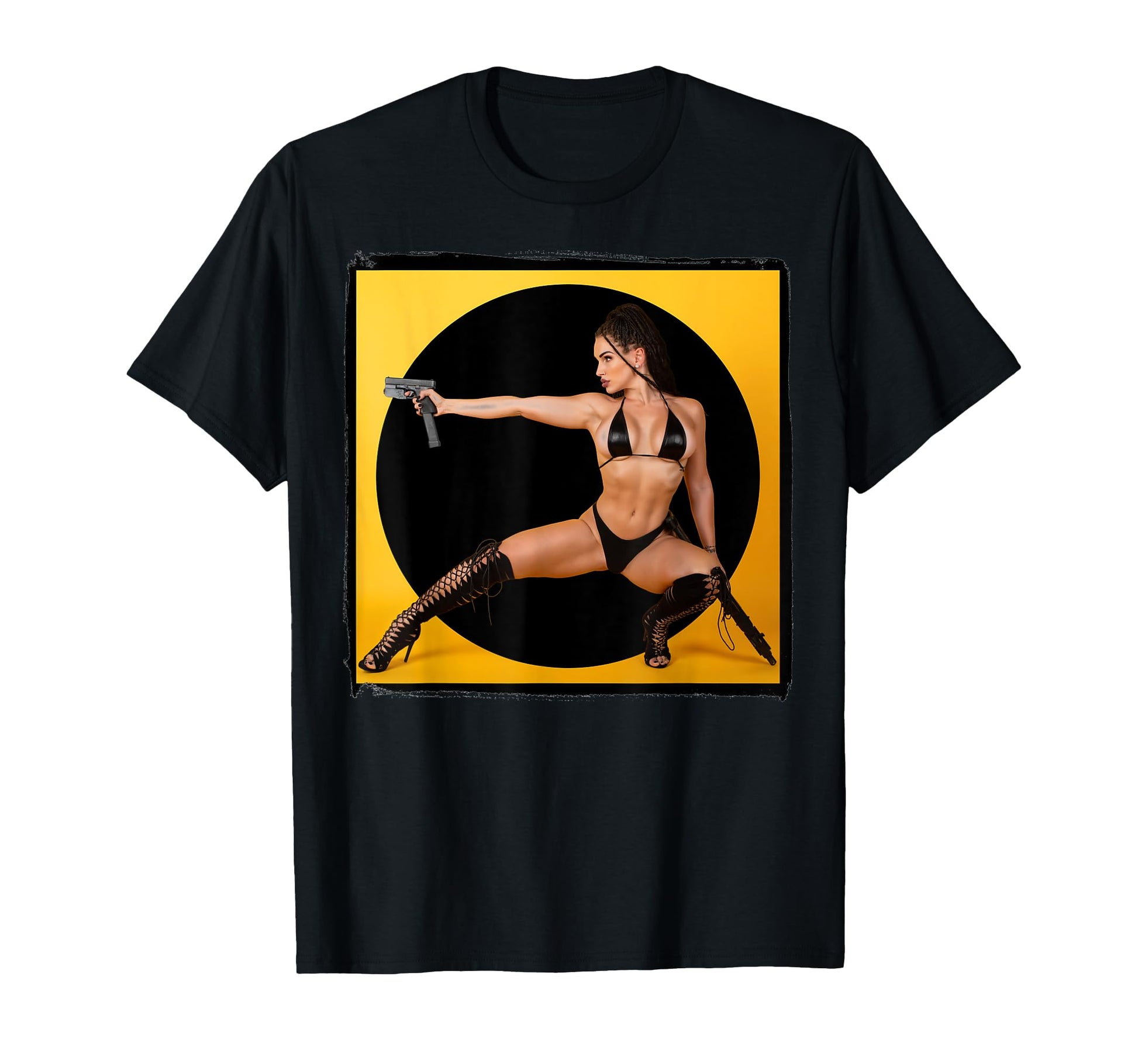 Sexy Modern Pinup Gun T-Shirt - Trendy Graphic Men Women - T-Shirt, Sweatshirt, Hoodie