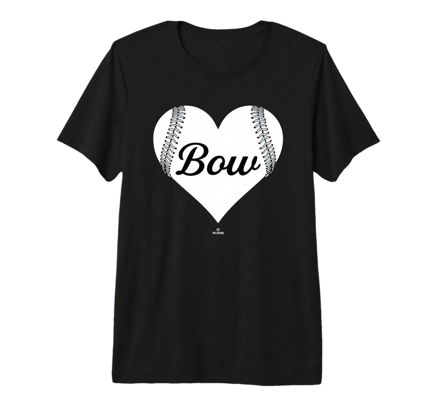 Baseball Heart Kristofer Bow T-Shirt - Fun Novelty Design Men Women - T-Shirt, Sweatshirt, Hoodie