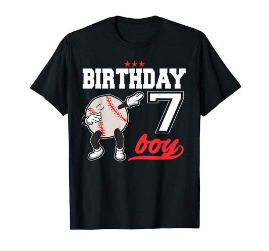7 Year Old Birthday Dabbing T-Shirt - Casual Everyday Wear Men Women - T-Shirt, Sweatshirt, Hoodie