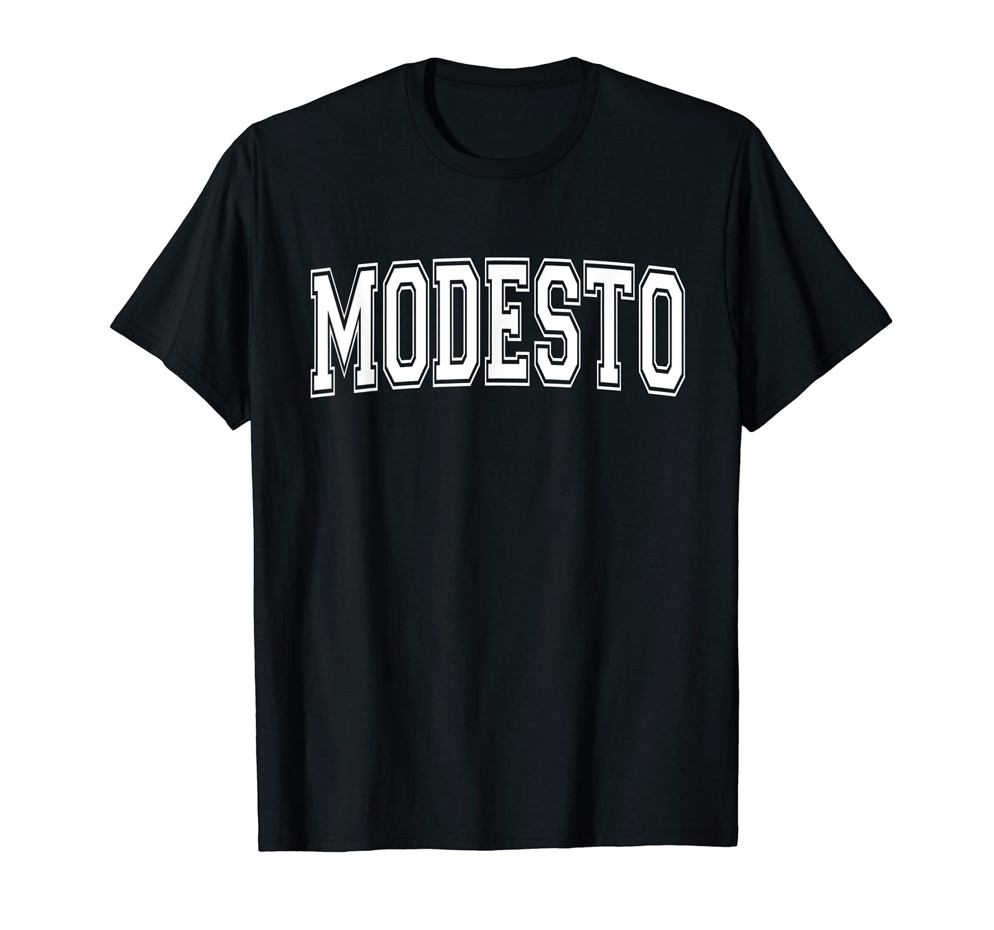 Modesto Ca California Usa Sports Varsity T-Shirt - Custom Art Print Unisex - T-Shirt, Sweatshirt, Hoodie