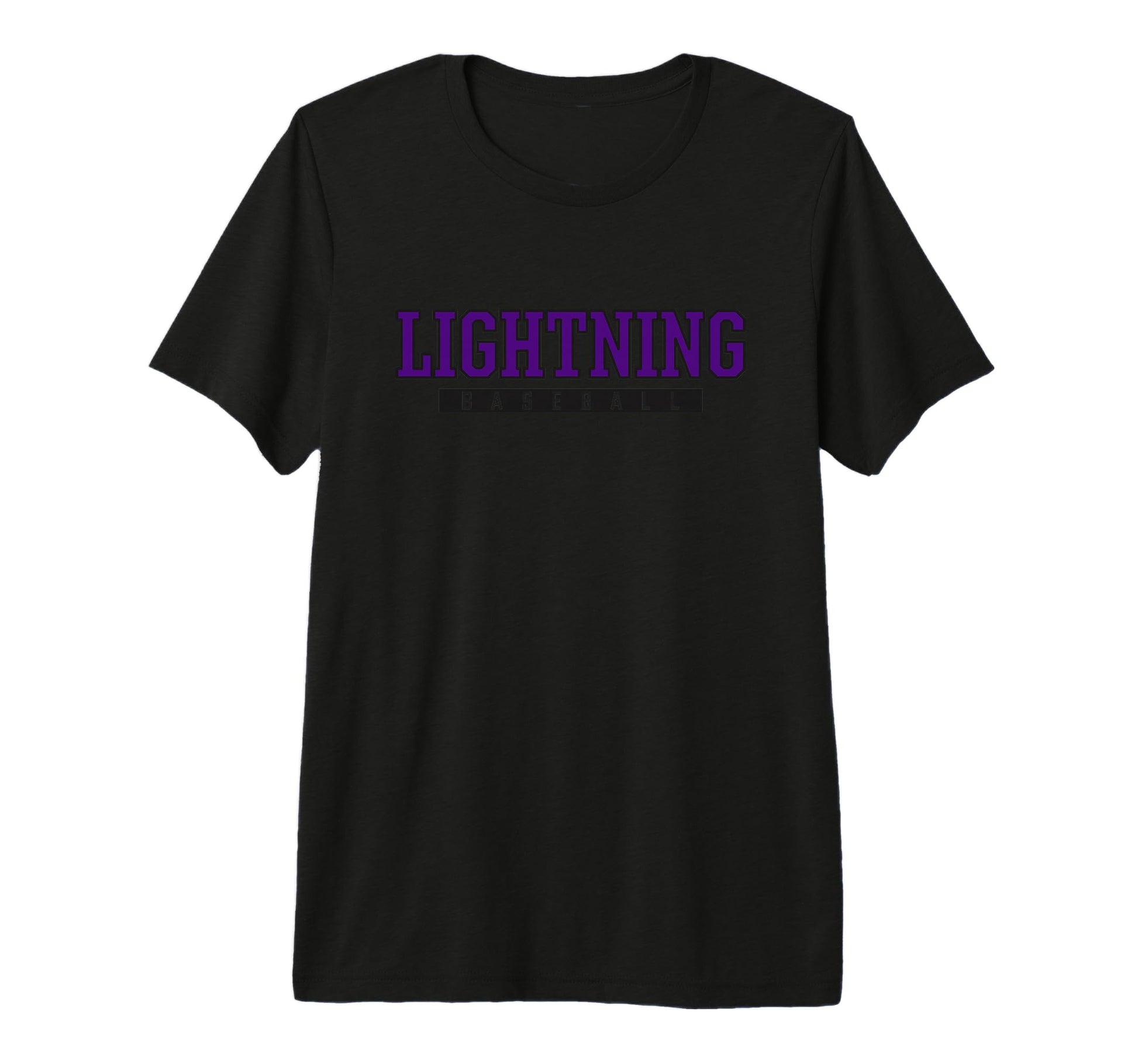 Long Reach Lightning Baseball Tri T-Shirt - Novelty Apparel for Adults - T-Shirt, Sweatshirt, Hoodie