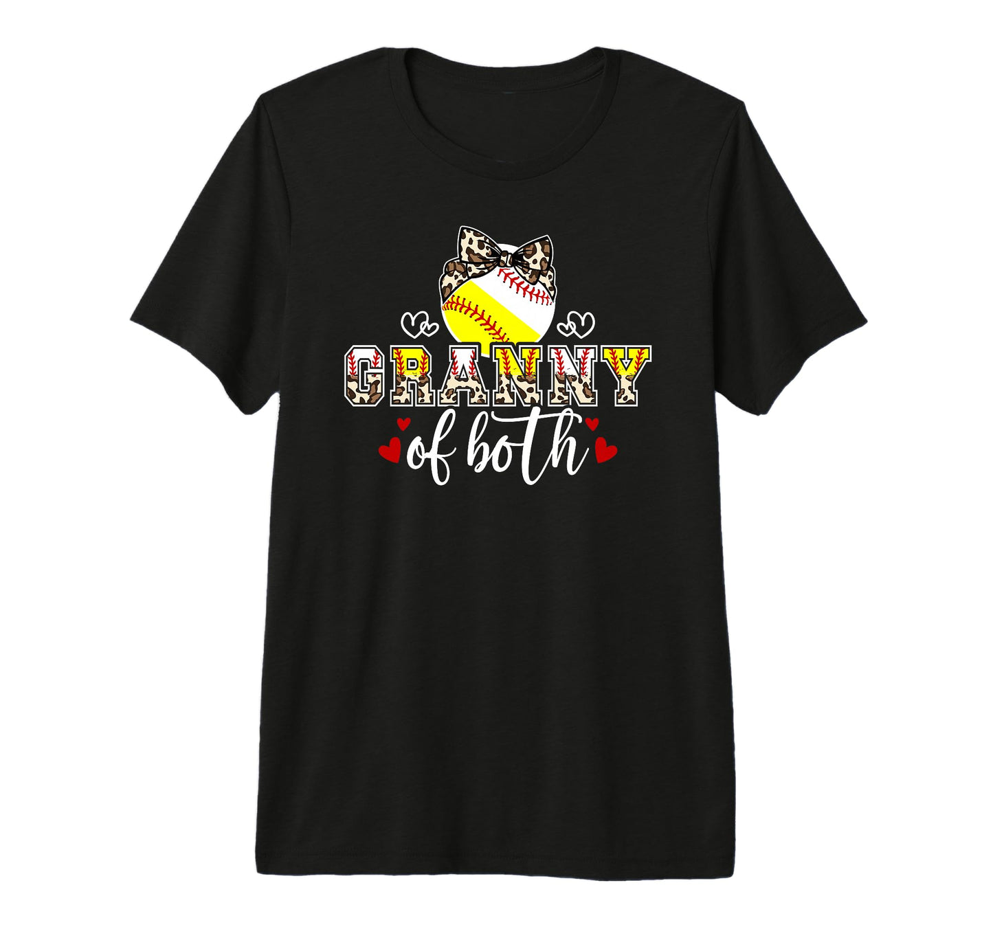 Granny Both Leopard Softball Baseball T-Shirt - Custom Art Print Unisex - T-Shirt, Sweatshirt, Hoodie