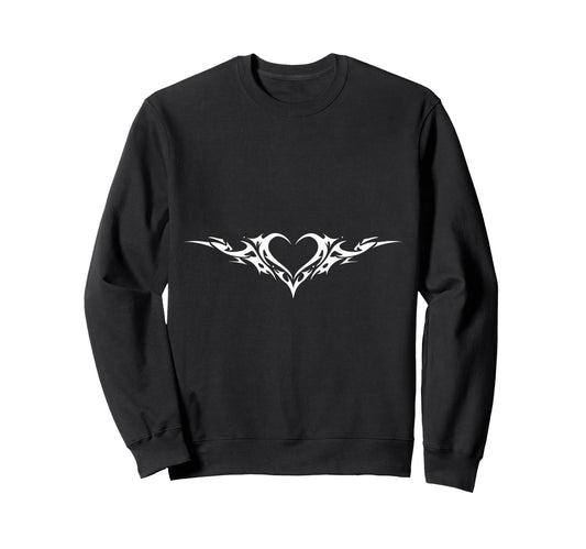 Alt Aesthetic Heart Tribal Heart Love Sweatshirt - Novelty Apparel Unisex - T-Shirt, Sweatshirt, Hoodie