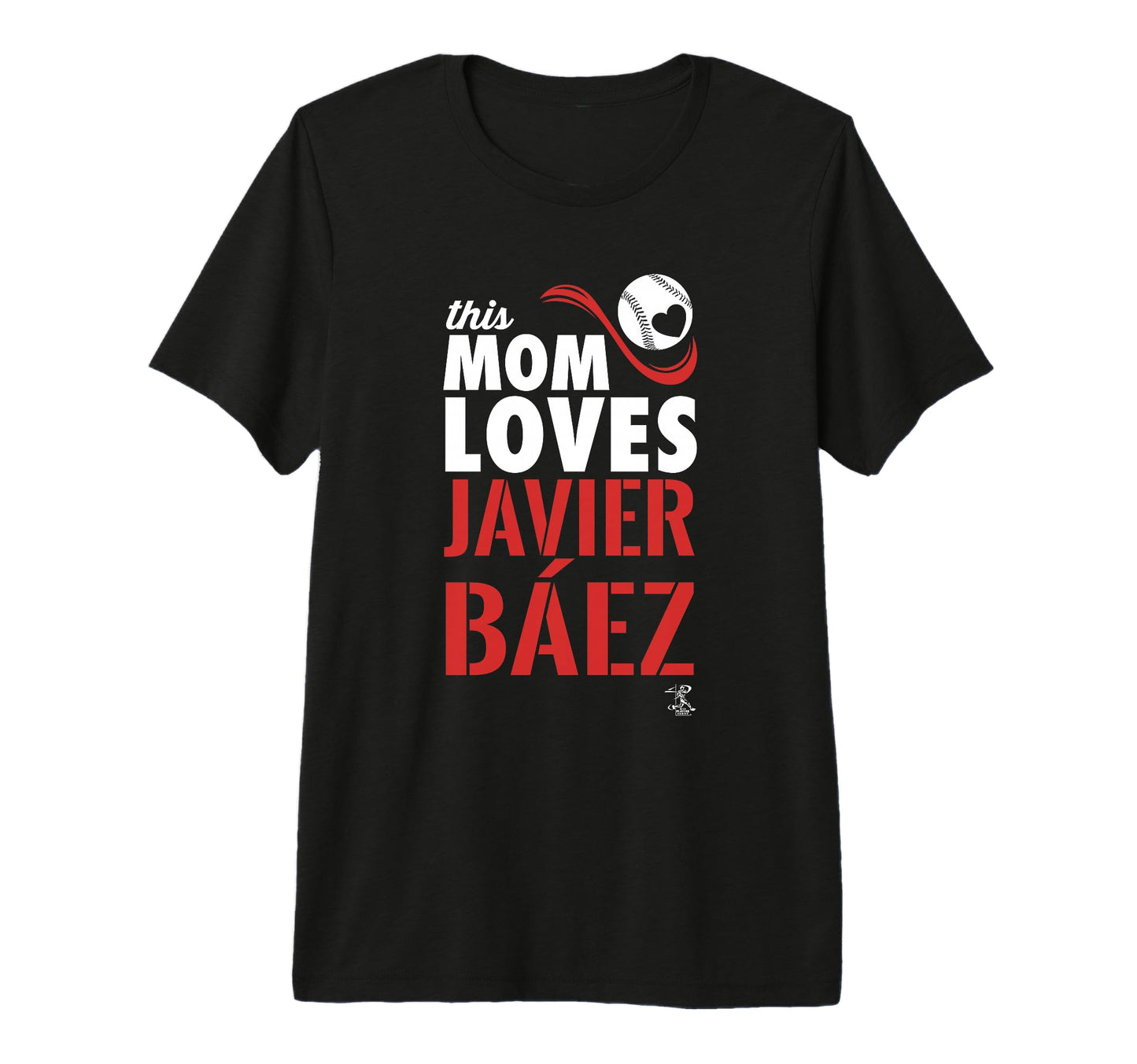 Javier Baez This Mom Loves Tri Blend T-Shirt - Minimalist Print Unisex - T-Shirt, Sweatshirt, Hoodie