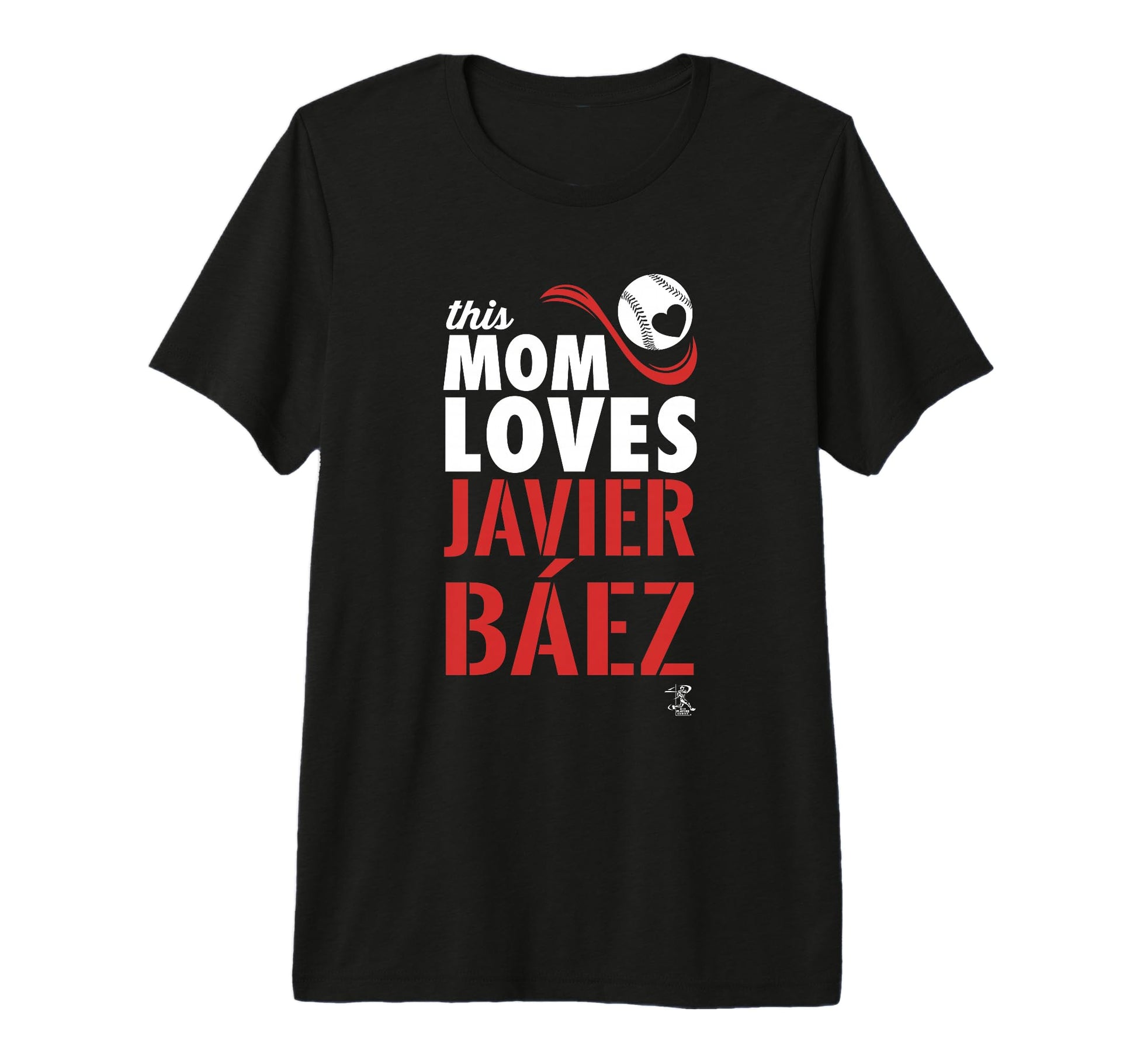 Javier Baez This Mom Loves Tri Blend T-Shirt - Minimalist Print Unisex - T-Shirt, Sweatshirt, Hoodie