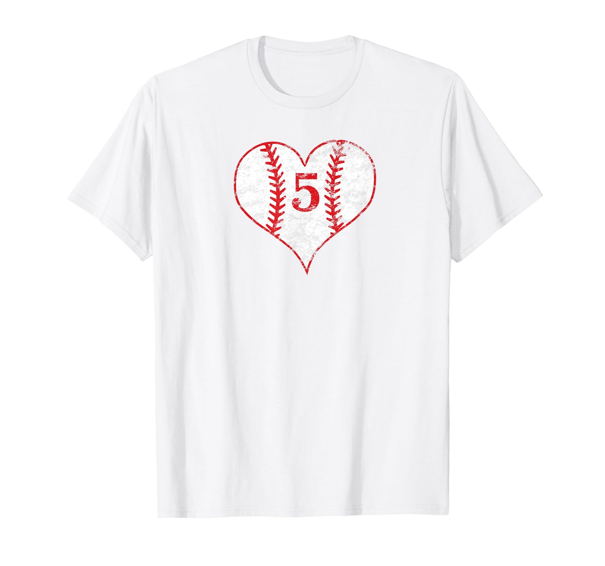 Love Baseball Mom 5 Baseball Heart T-Shirt - Custom Art Print for Adults - T-Shirt, Sweatshirt, Hoodie