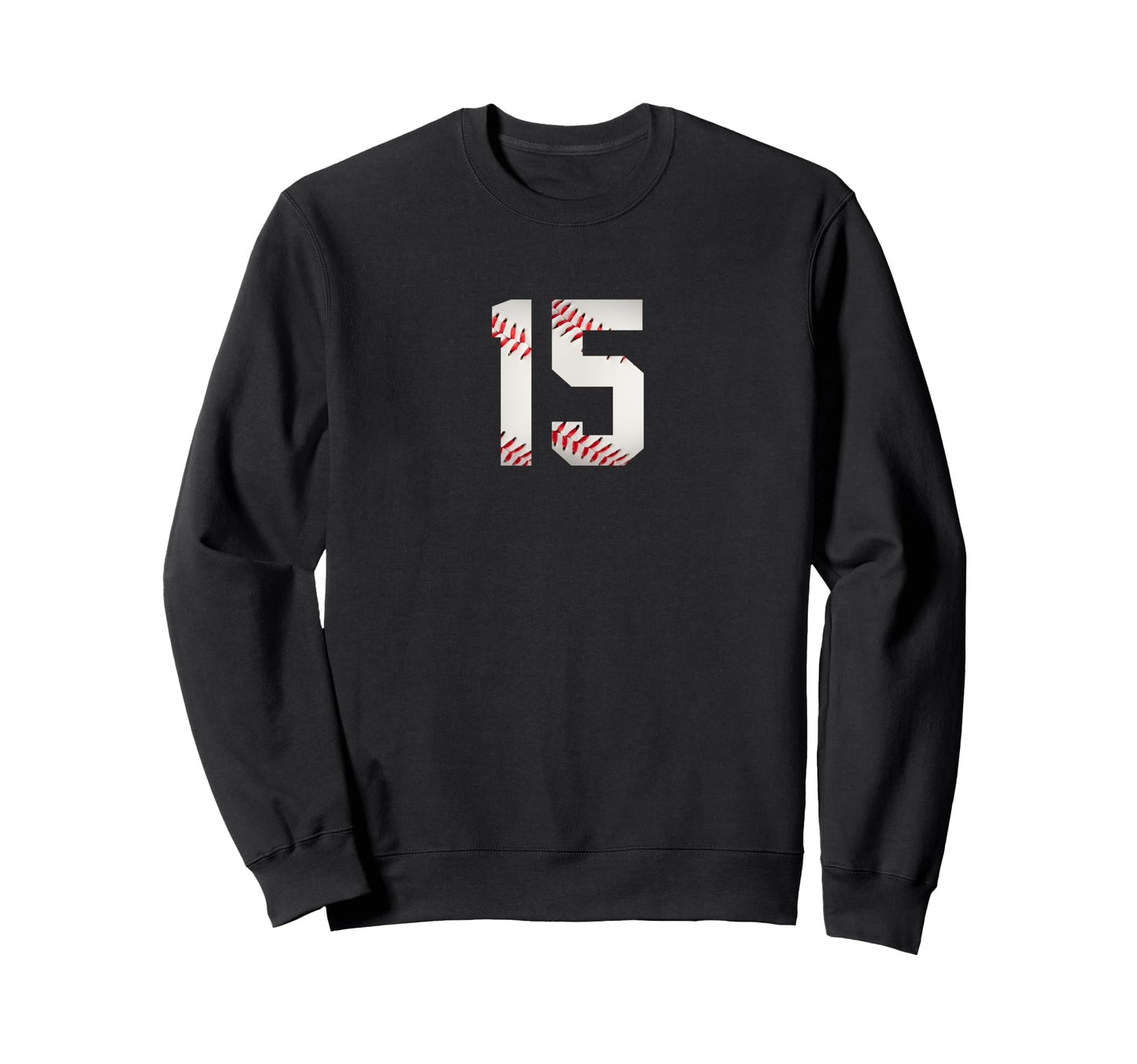 Number 15 Minimalist Birthday Baseball Sweatshirt - Graphic Print Unisex - T-Shirt, Sweatshirt, Hoodie