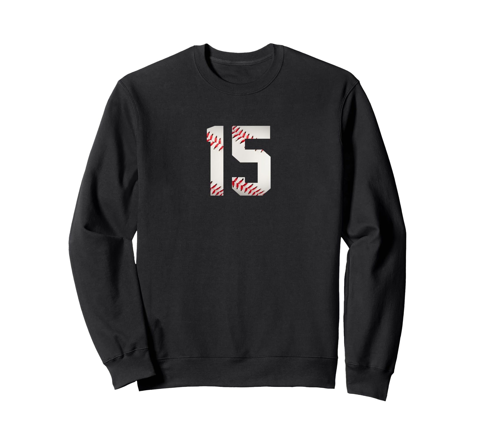 Number 15 Minimalist Birthday Baseball Sweatshirt - Graphic Print Unisex - T-Shirt, Sweatshirt, Hoodie