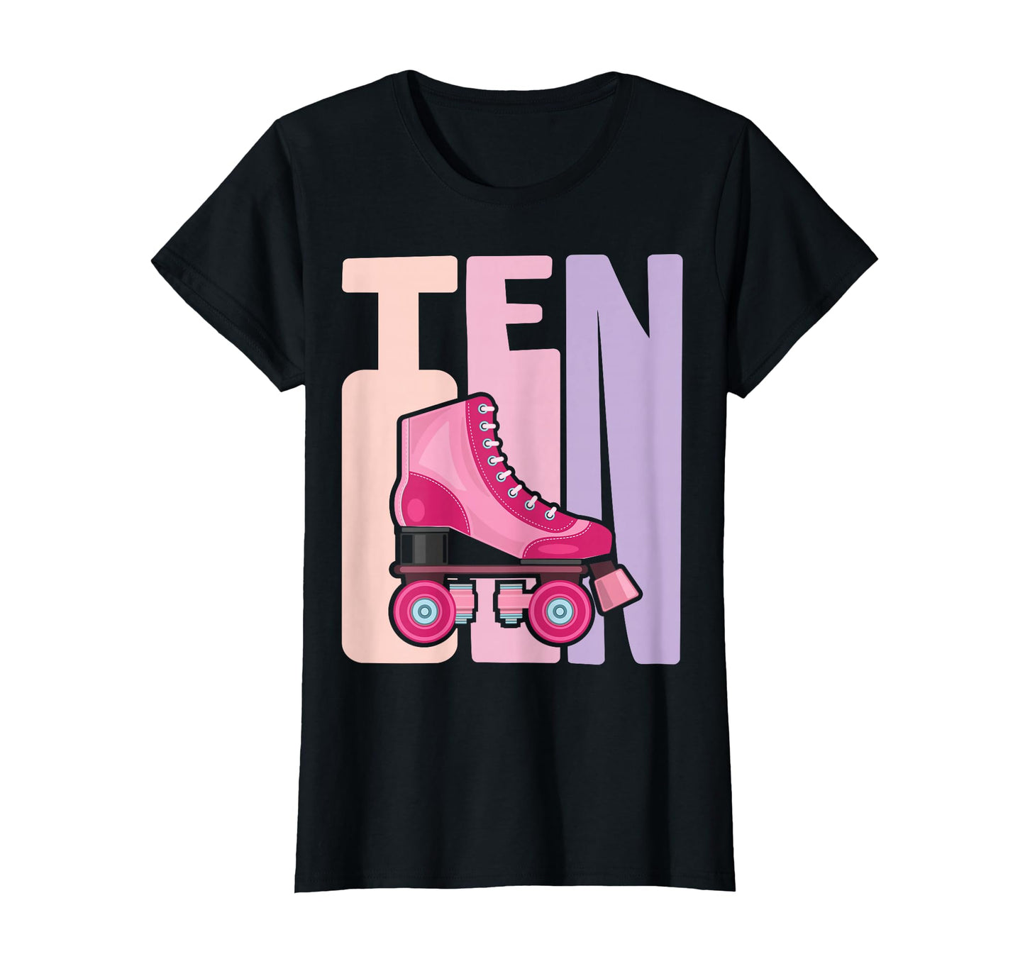 10 Year Old Roller Skating Birthday 10Th B T-Shirt - Trendy Graphic Unisex - T-Shirt, Sweatshirt, Hoodie
