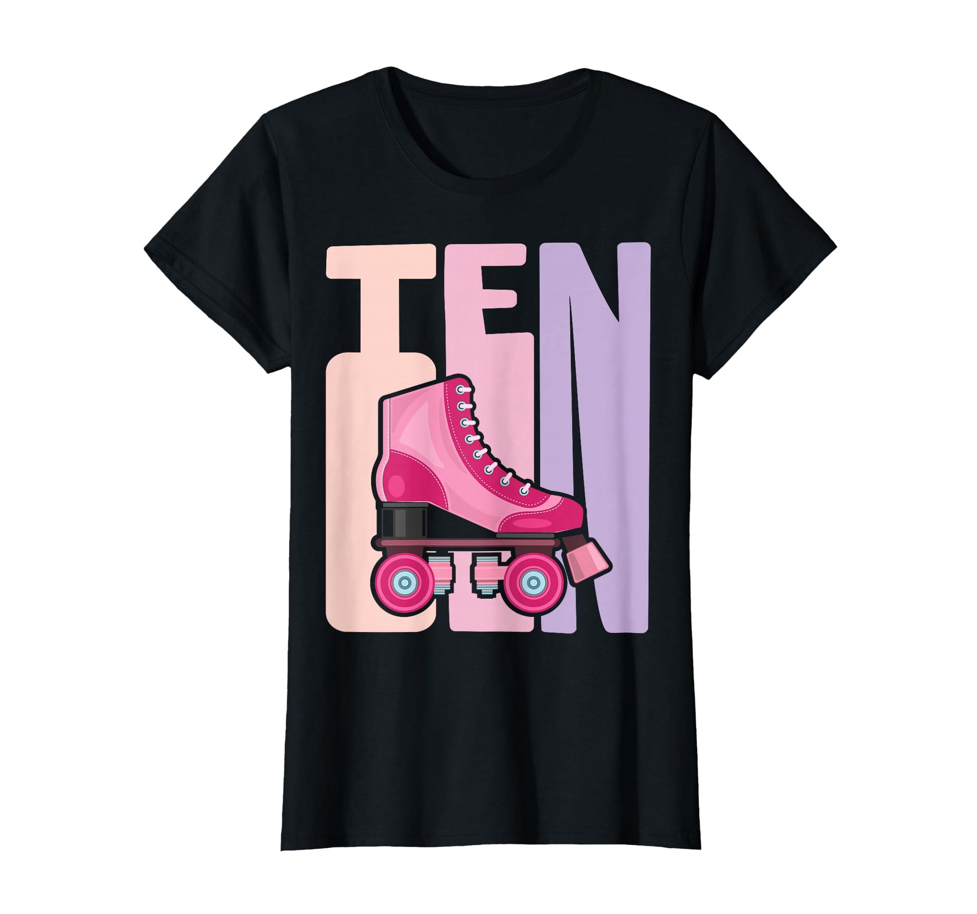 10 Year Old Roller Skating Birthday 10Th B T-Shirt - Trendy Graphic Unisex - T-Shirt, Sweatshirt, Hoodie